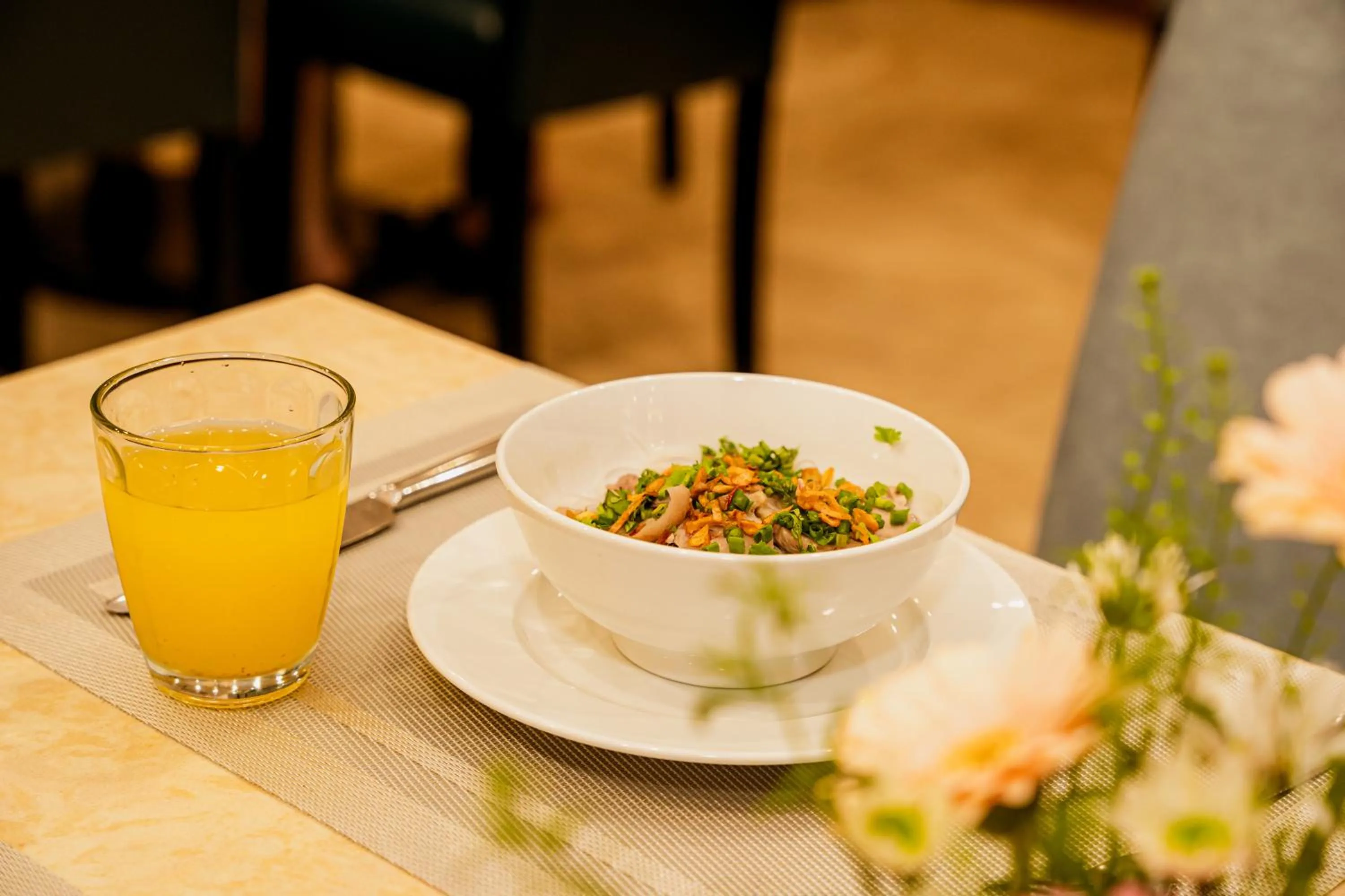 Asian breakfast in Cap Town Hotel