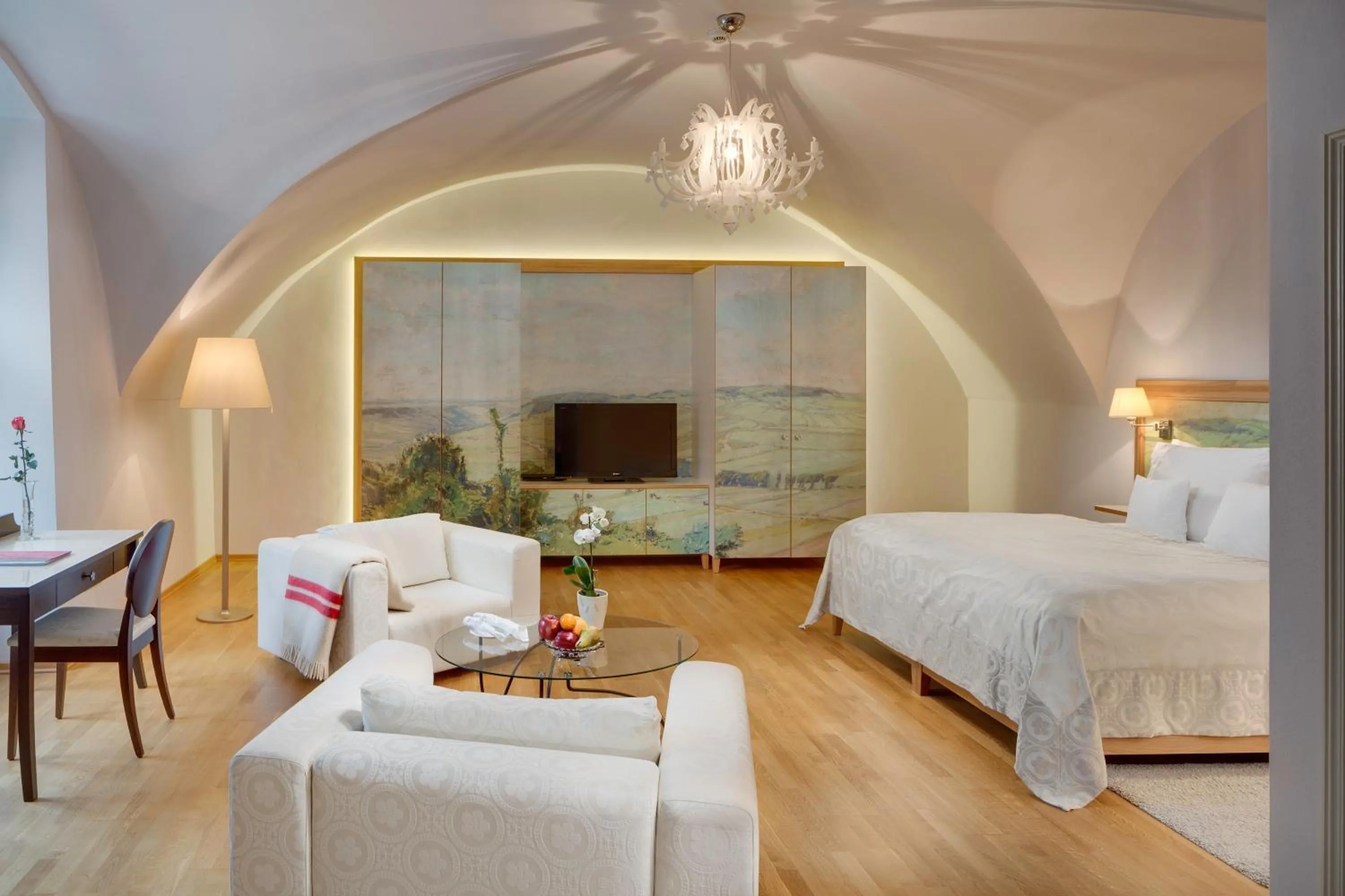 Living room, Bed in Chateau Herálec Boutique Hotel & Spa by L'Occitane