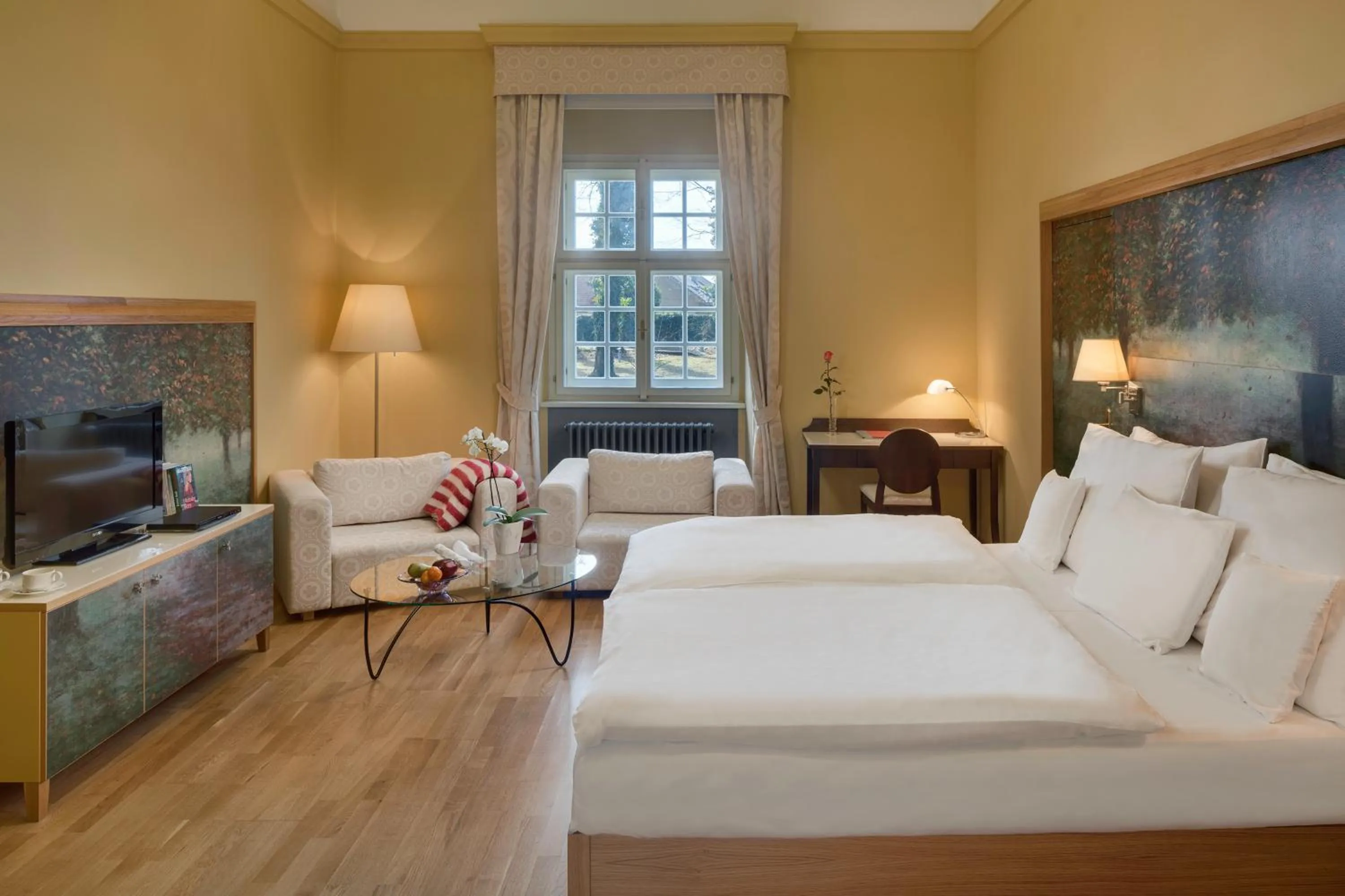 Living room, Bed in Chateau Herálec Boutique Hotel & Spa by L'Occitane