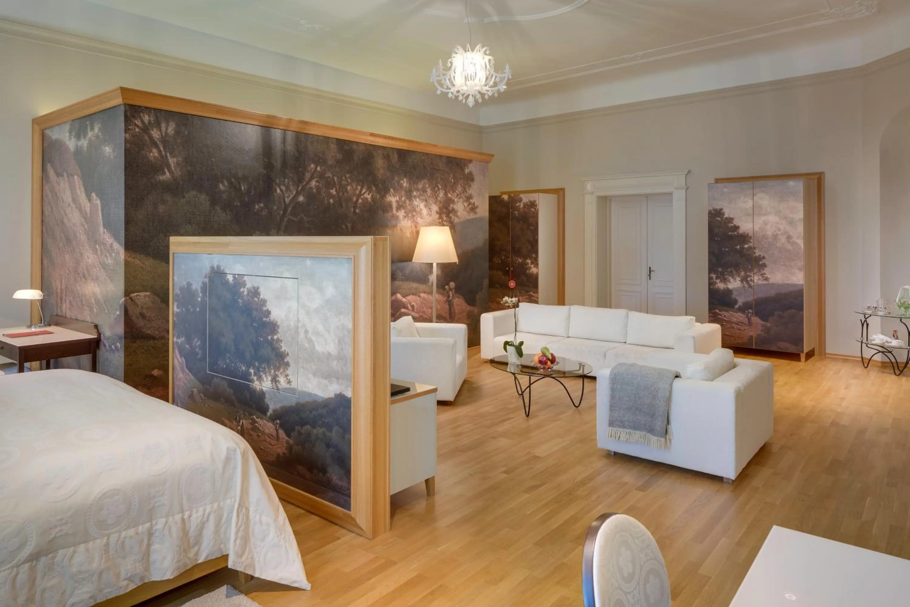 Living room, Bed in Chateau Herálec Boutique Hotel & Spa by L'Occitane