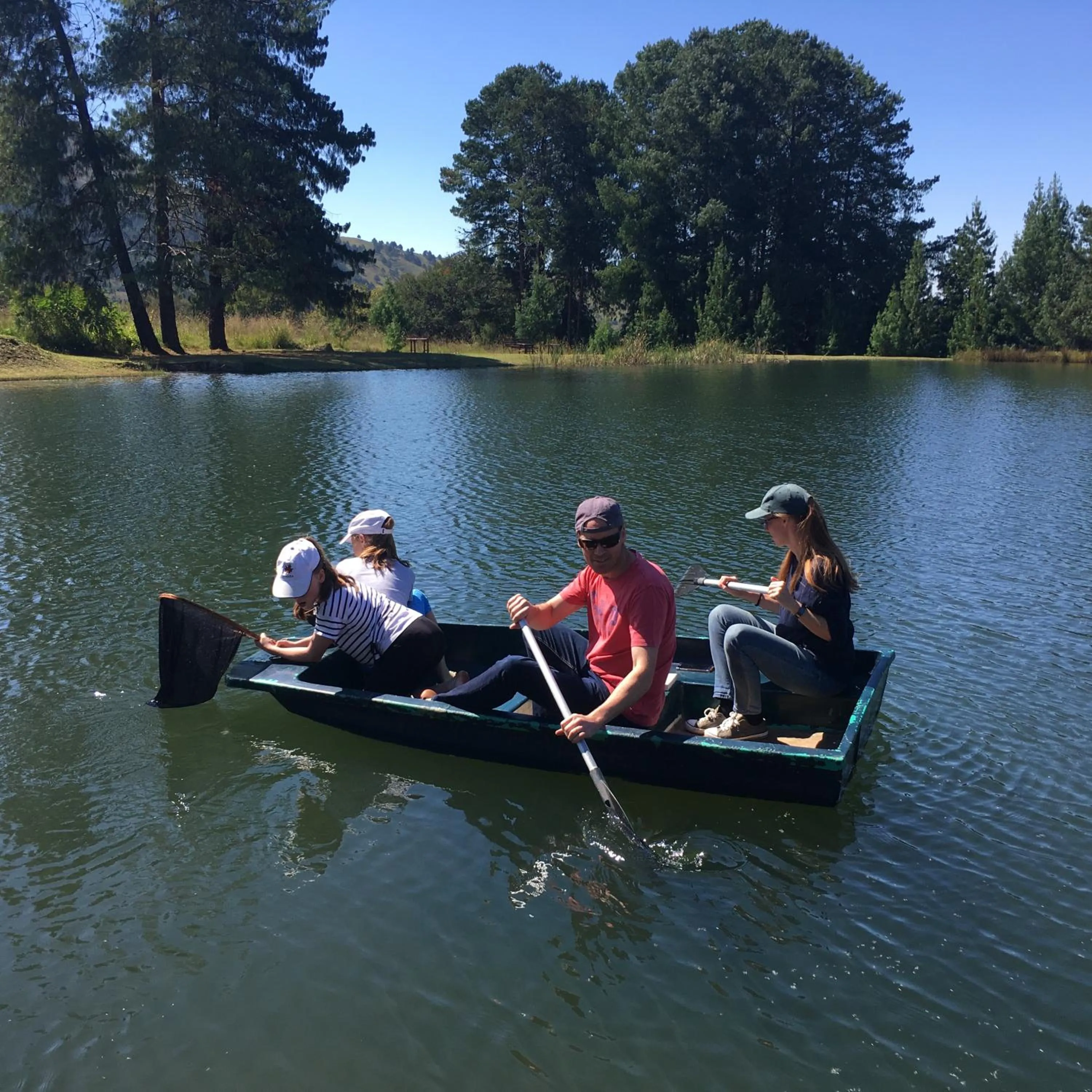 Family in Stonecutters Lodge