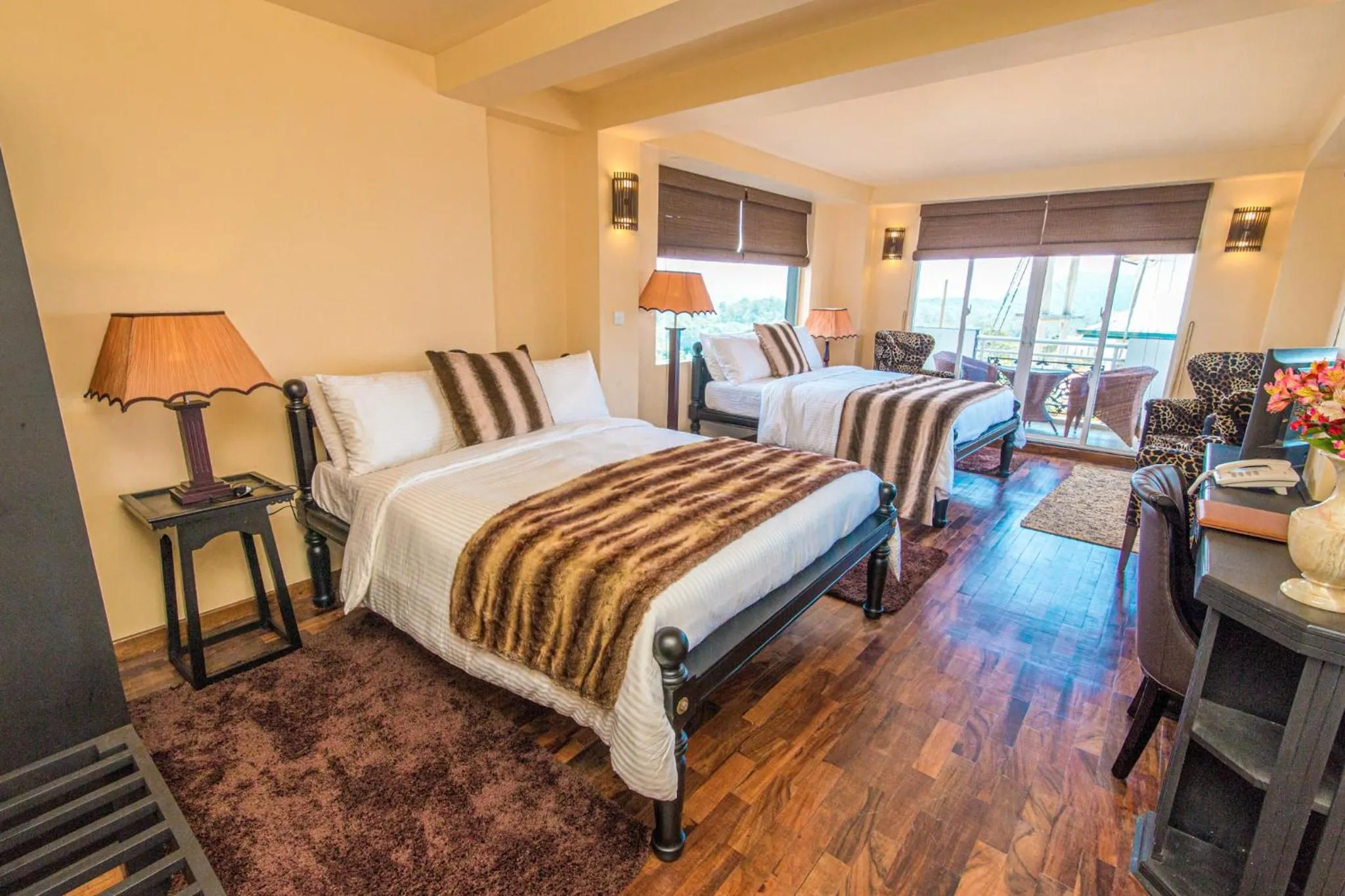 Bed in The Forest and Lake by Schofieldshire