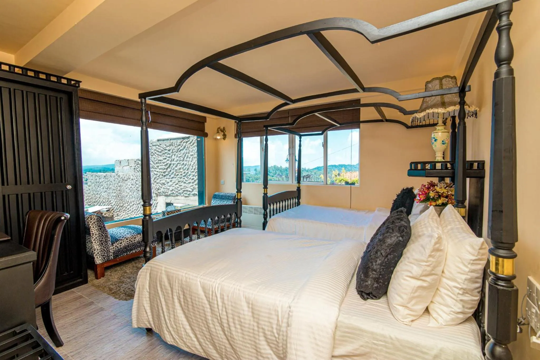 Bed in The Forest and Lake by Schofieldshire