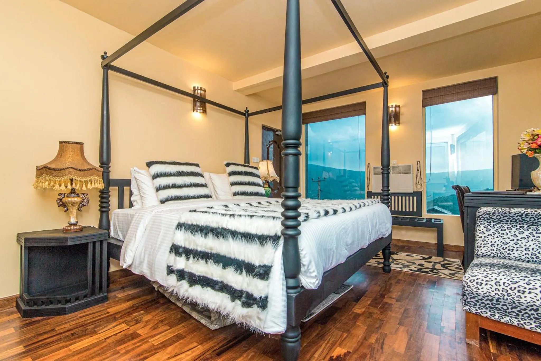 Bed in The Forest and Lake by Schofieldshire