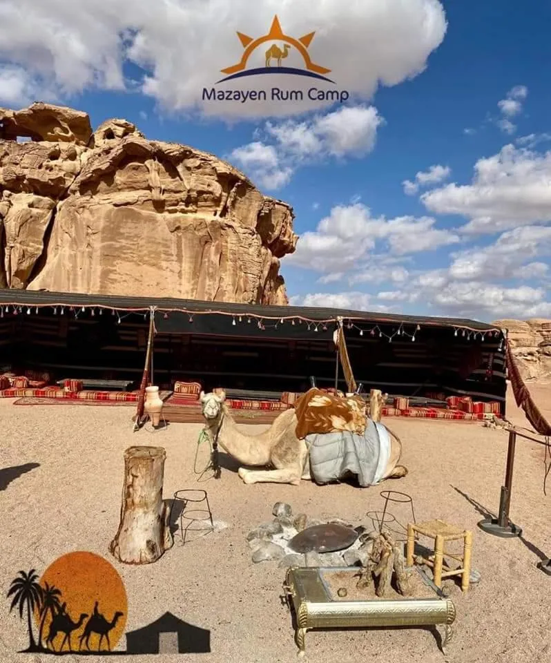 Communal lounge/ TV room in Mazayen Rum Camp