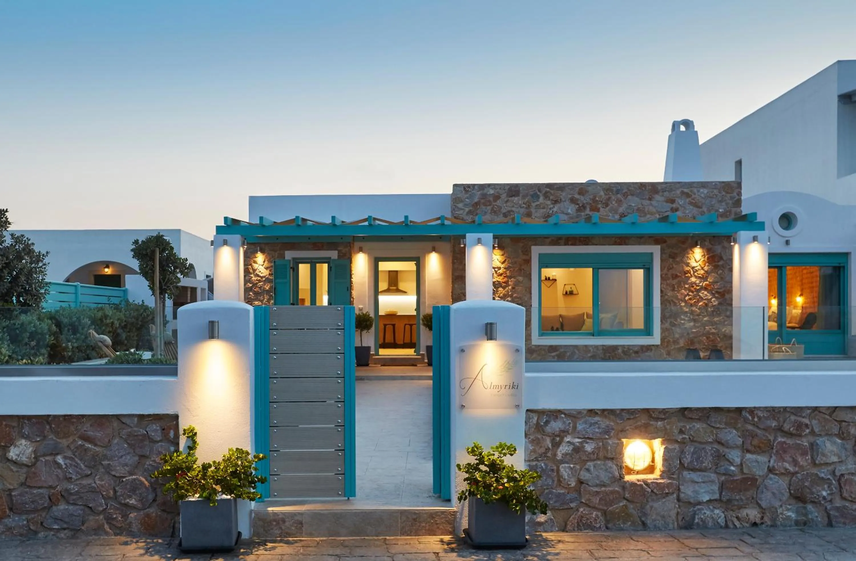 Time of day in Almyriki Beach Villa