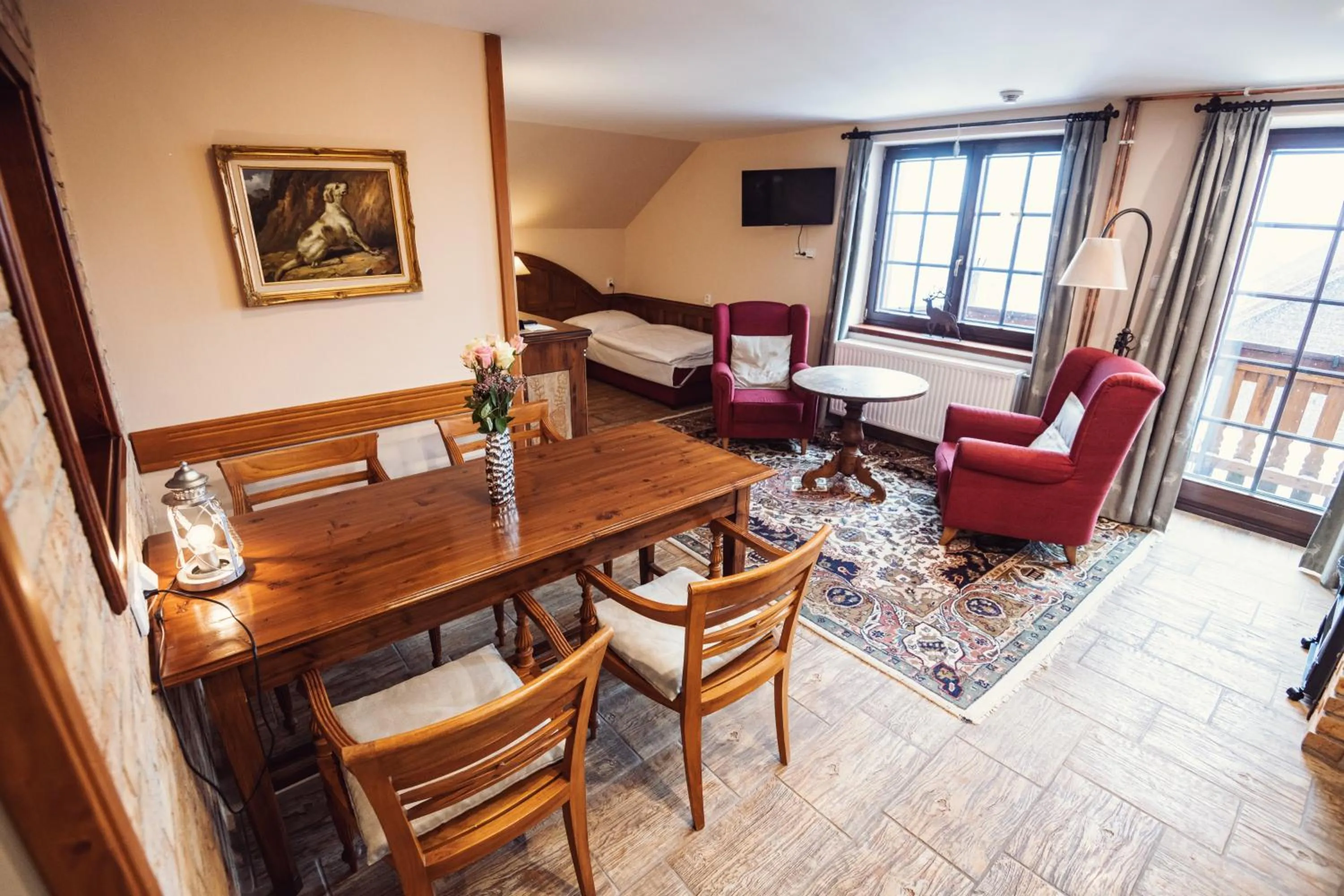 Living room in Šumava Inn