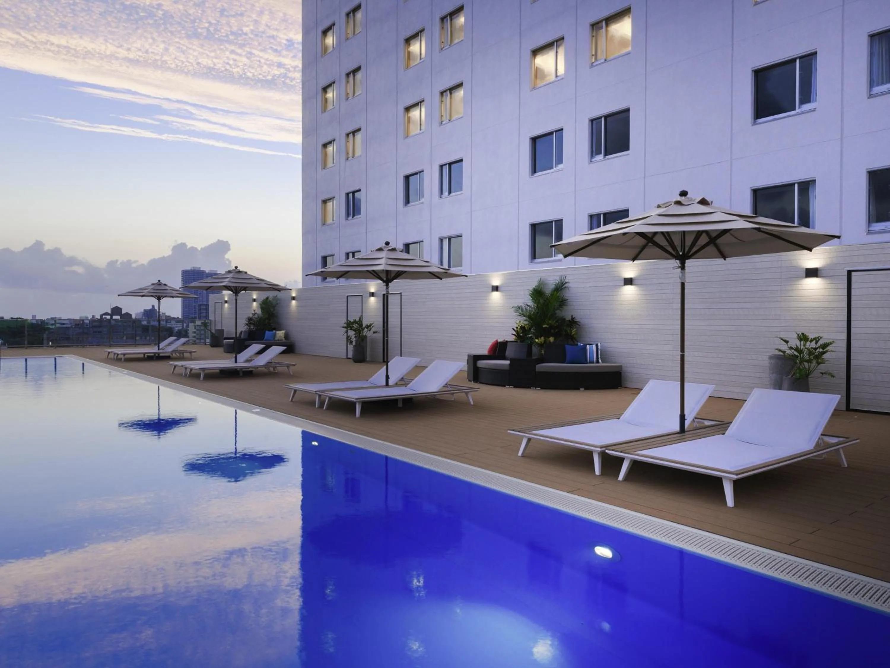 Pool view in Novotel Okinawa Naha