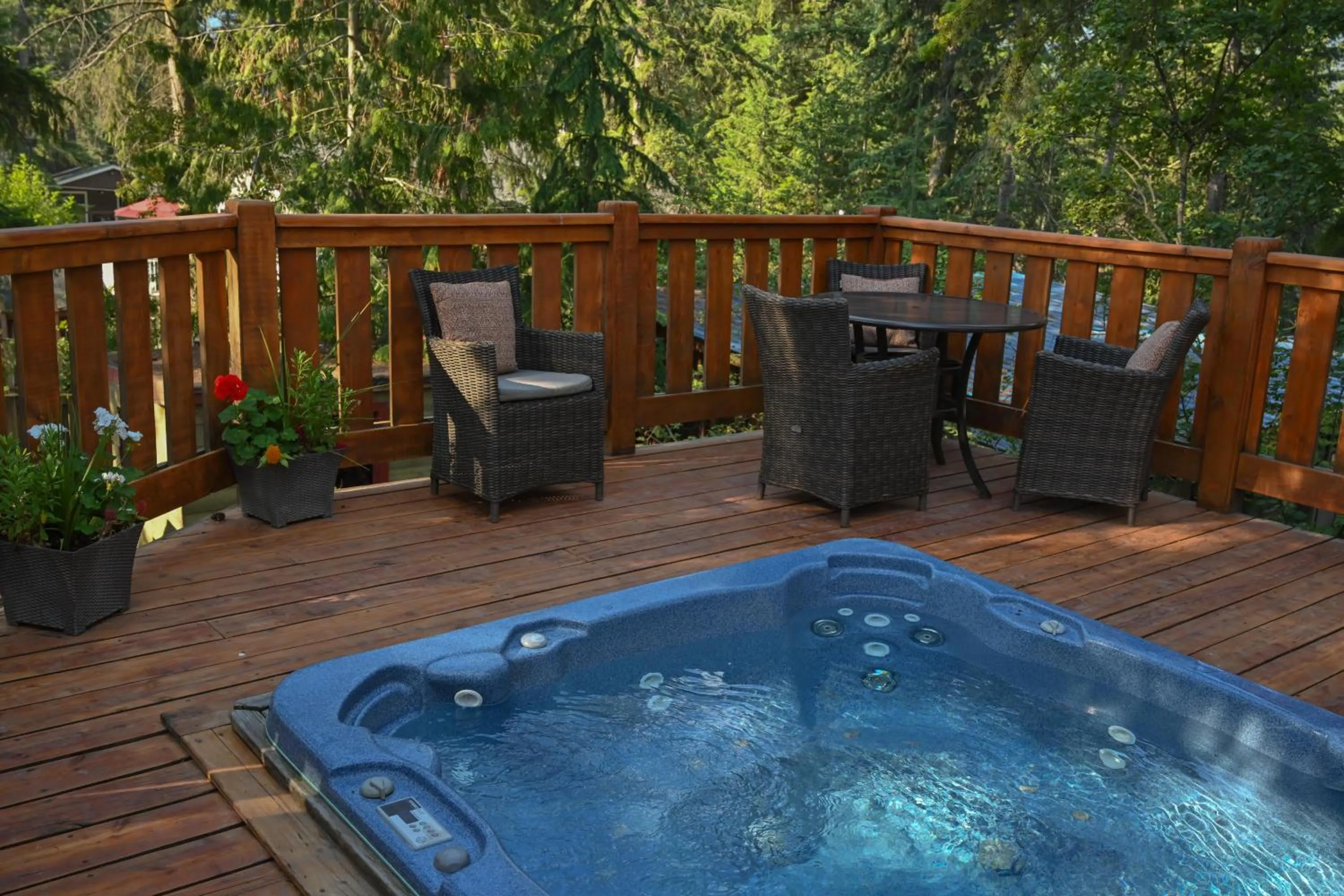 Patio in Auberge Kicking Horse Guest House