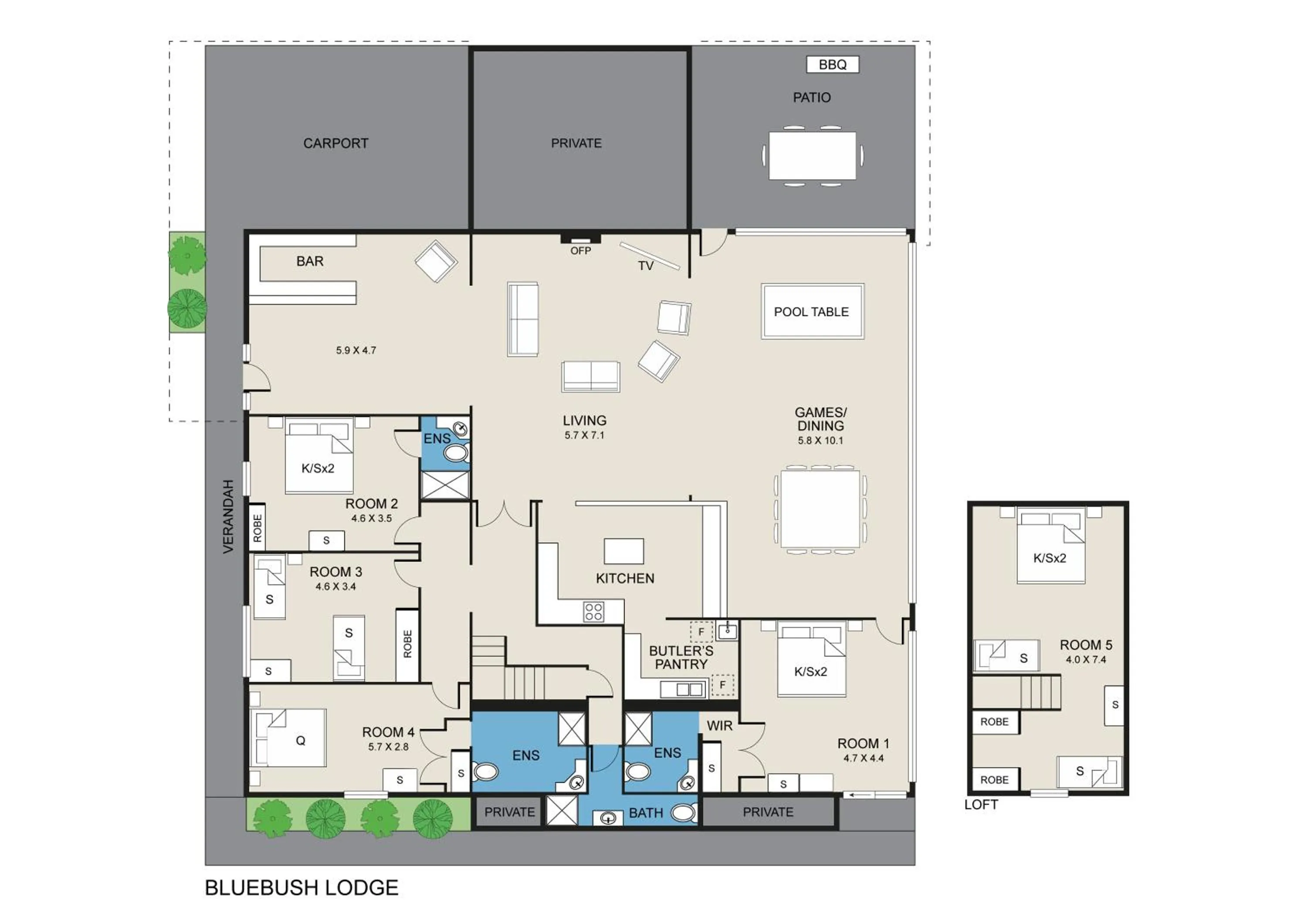 Floor plan in Bluebush Estate