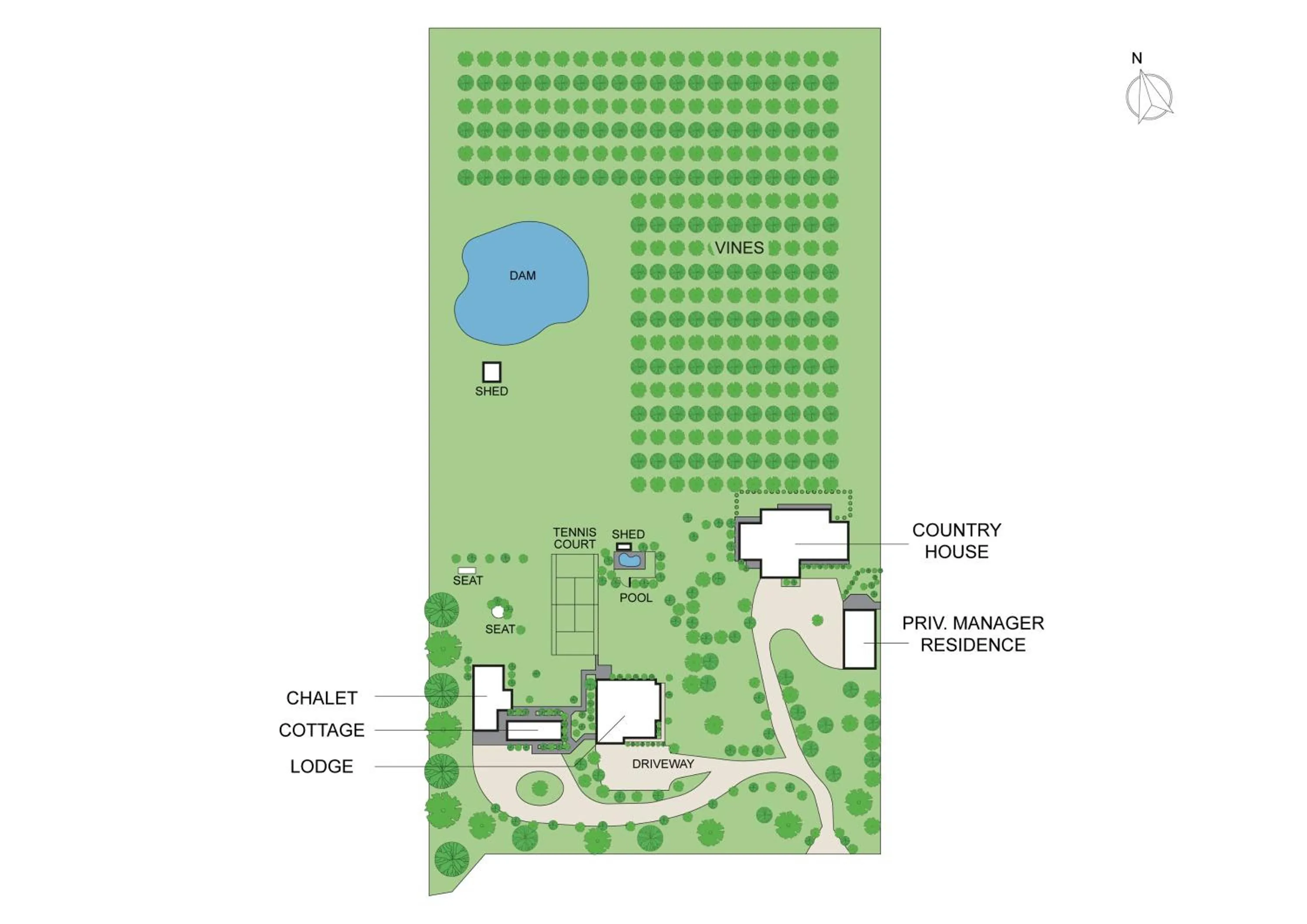 Natural landscape in Bluebush Estate