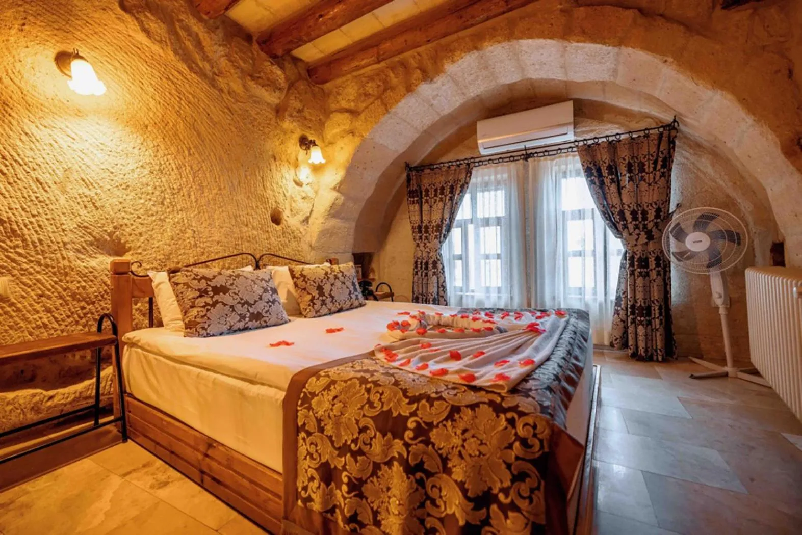 Bed in Mithra Cave Cappadocia