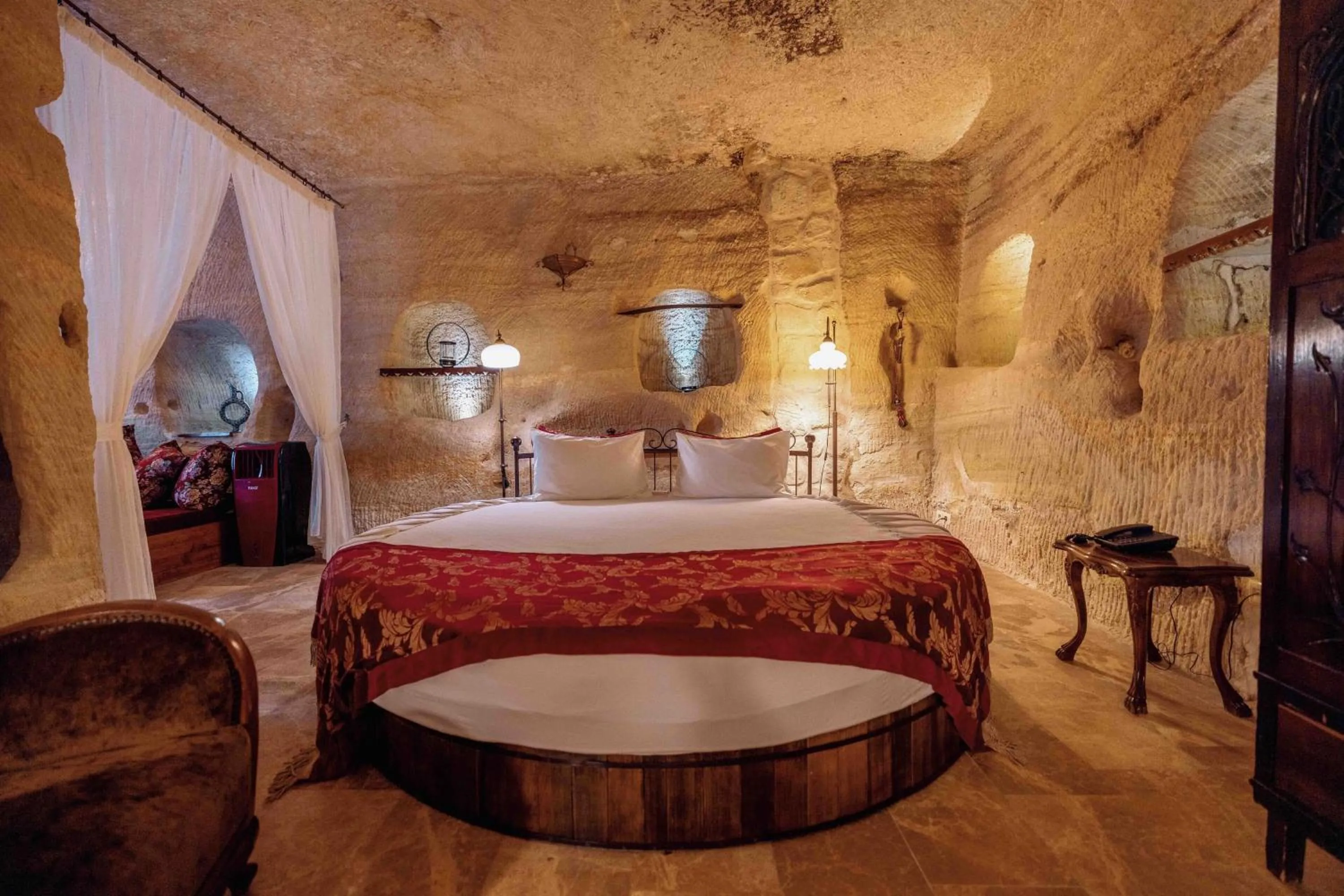 Bed in Mithra Cave Cappadocia