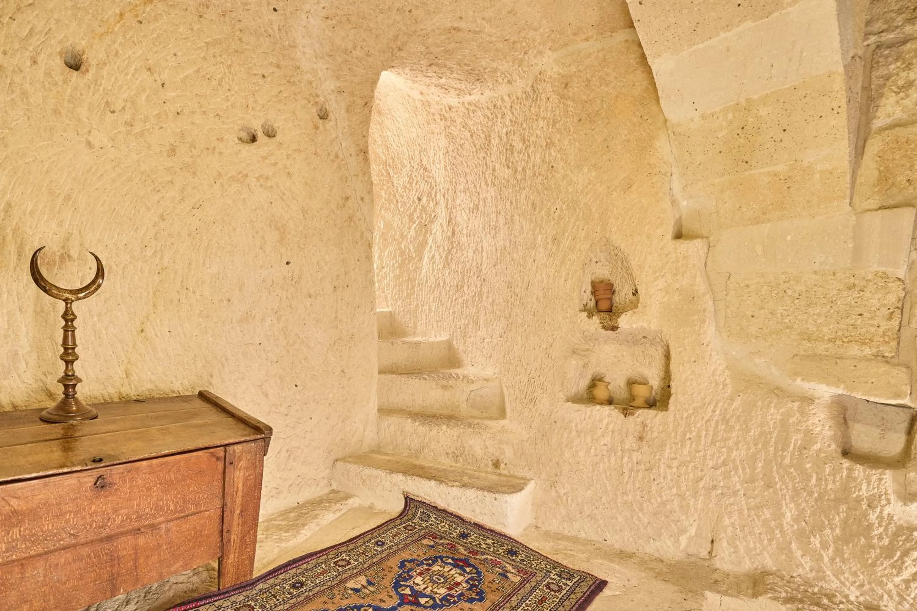 Decorative detail in Mithra Cave Cappadocia