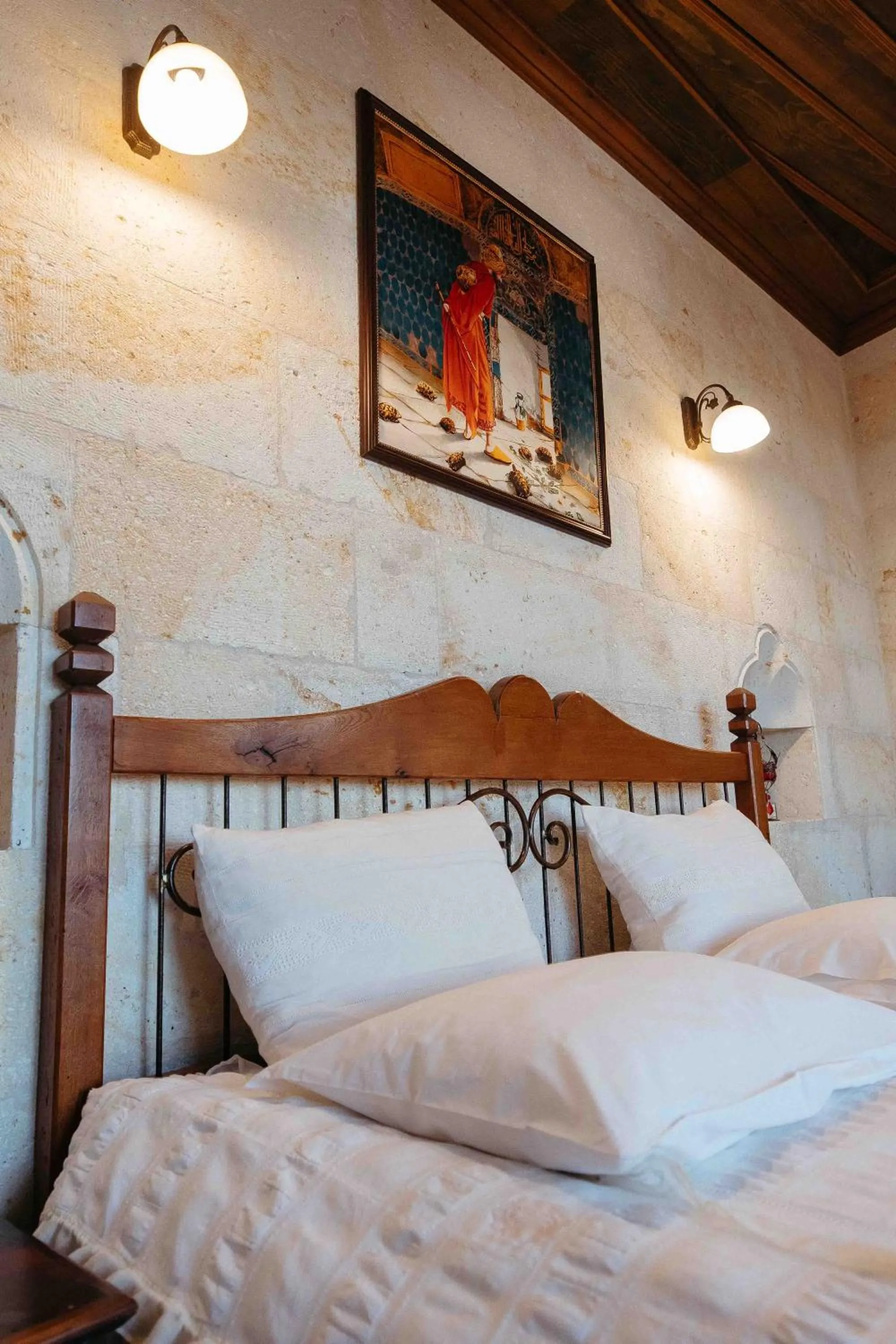 Bed in Mithra Cave Cappadocia