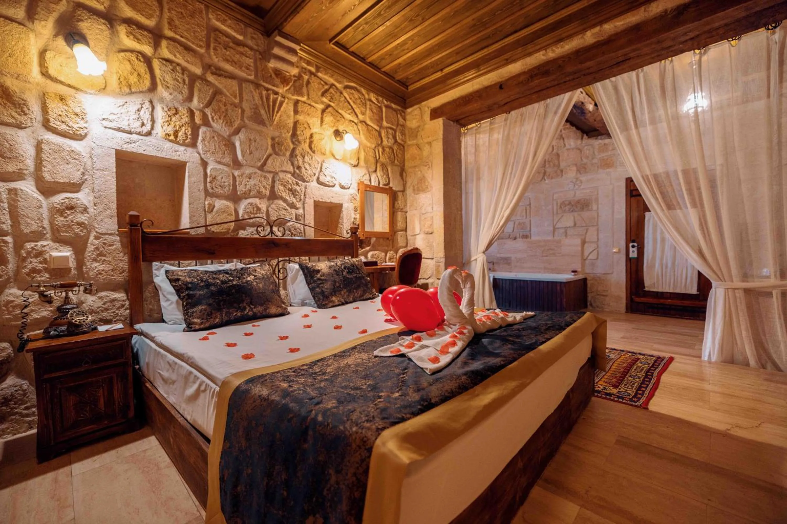 Bed in Mithra Cave Cappadocia