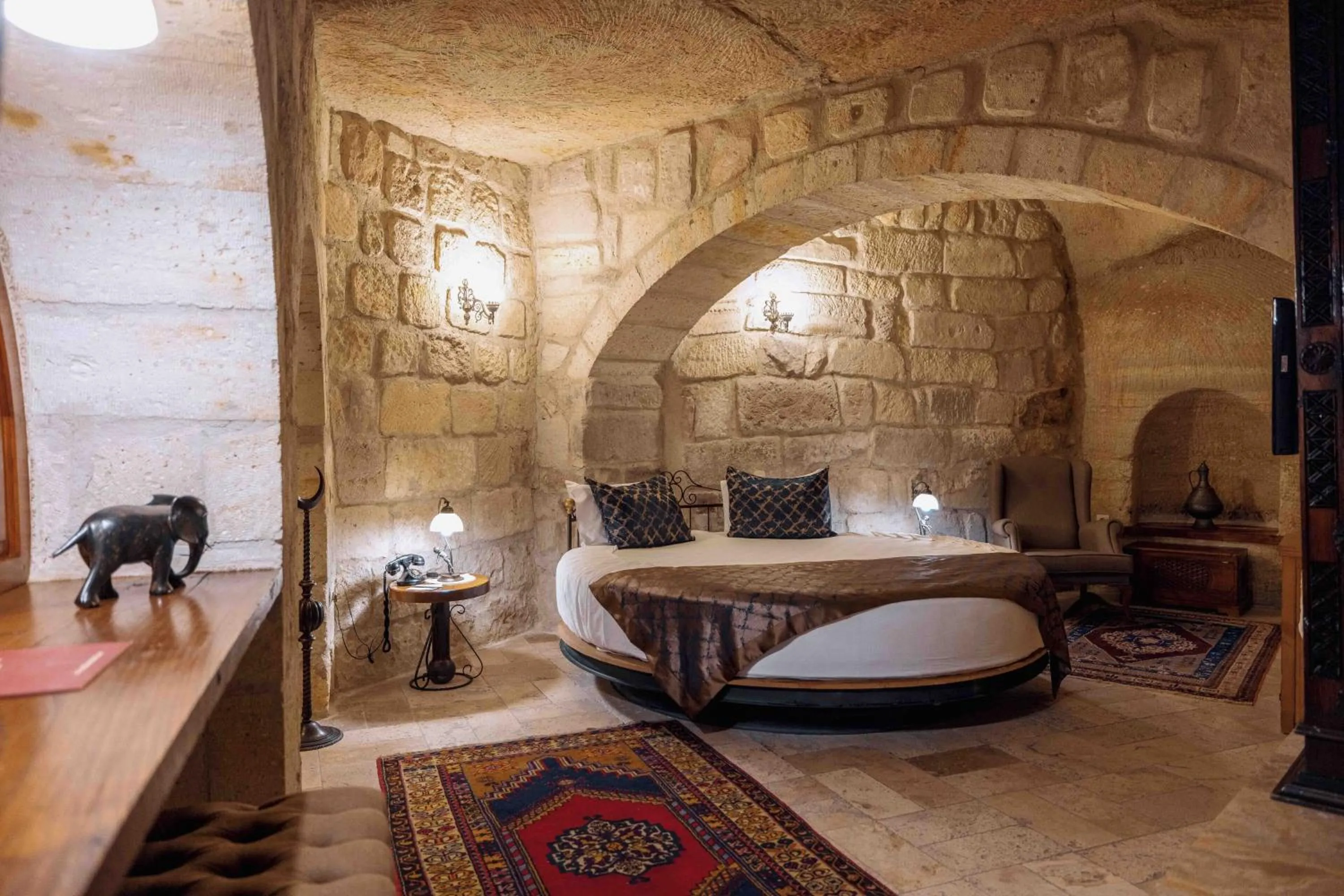 Bed in Mithra Cave Cappadocia