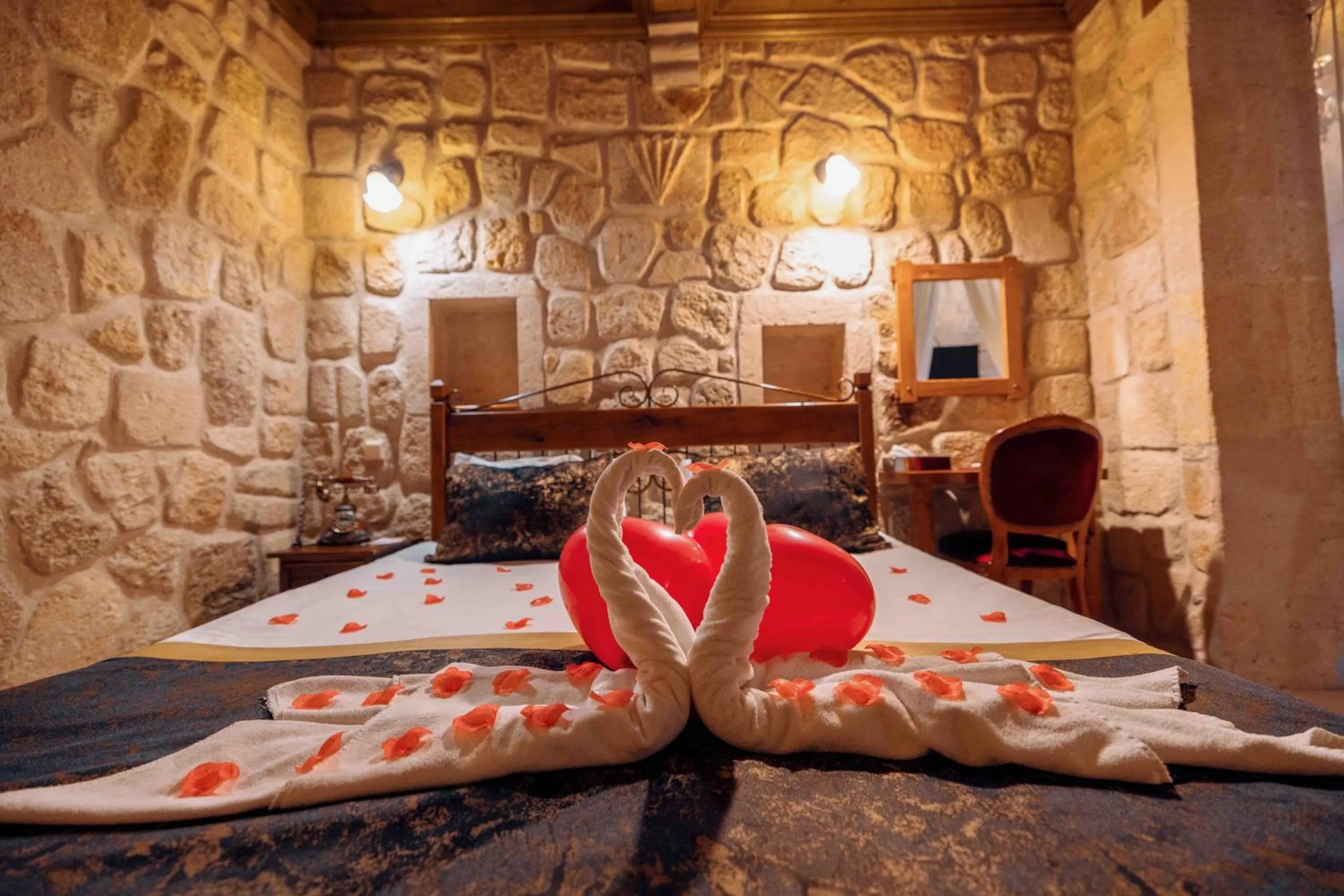 Bed in Mithra Cave Cappadocia