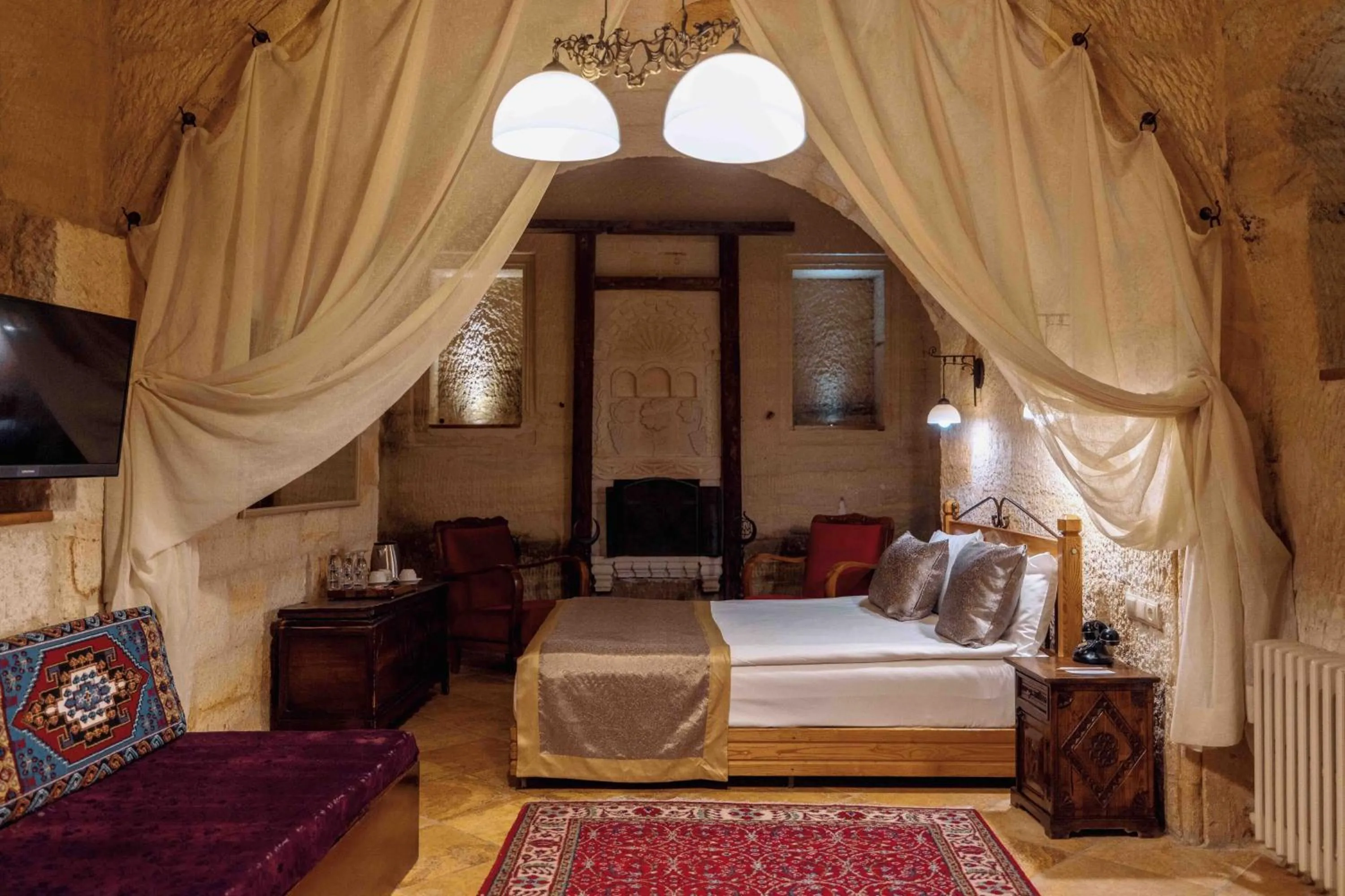 Bed in Mithra Cave Cappadocia