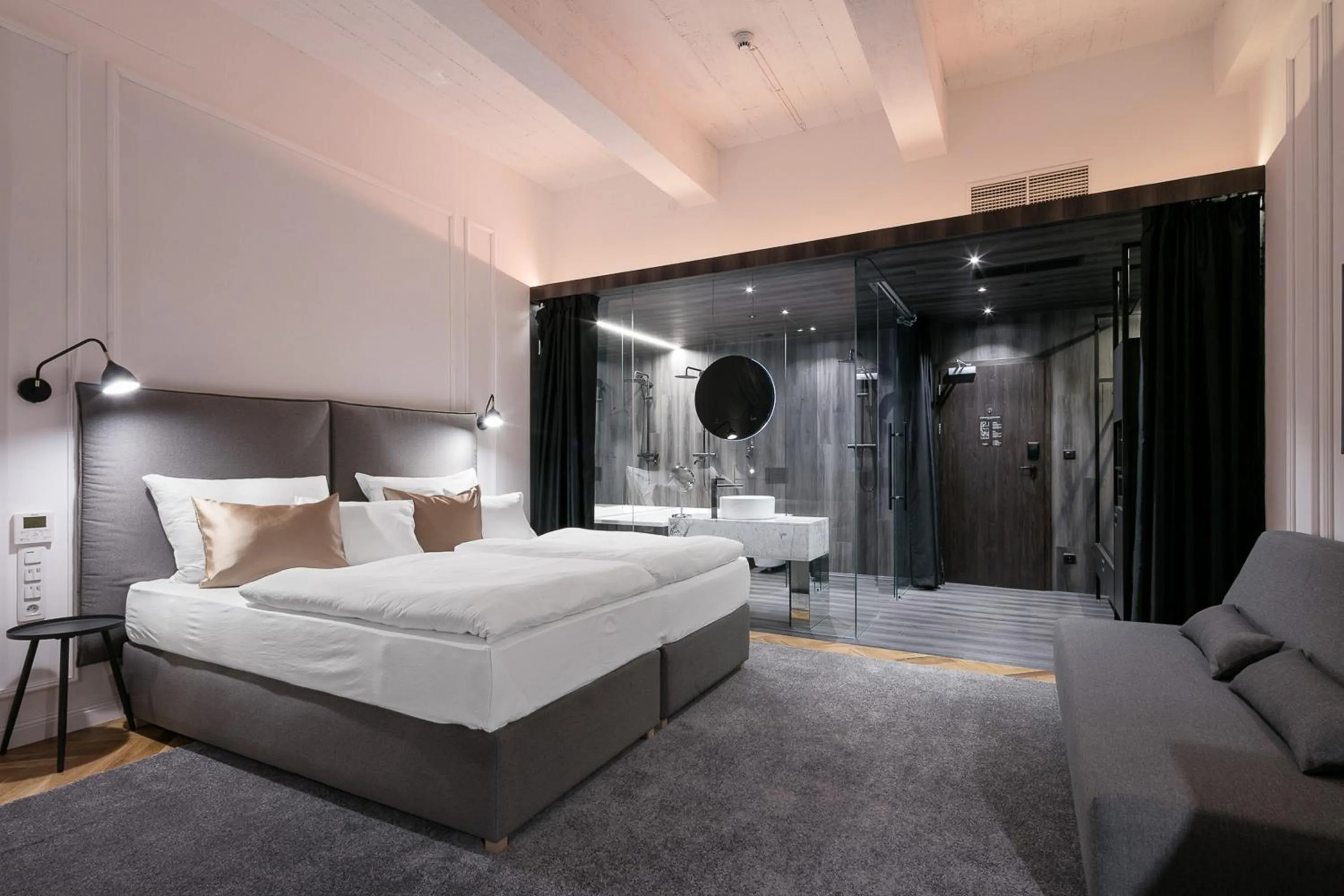 Shower, Bed in Pytloun Boutique Hotel Prague