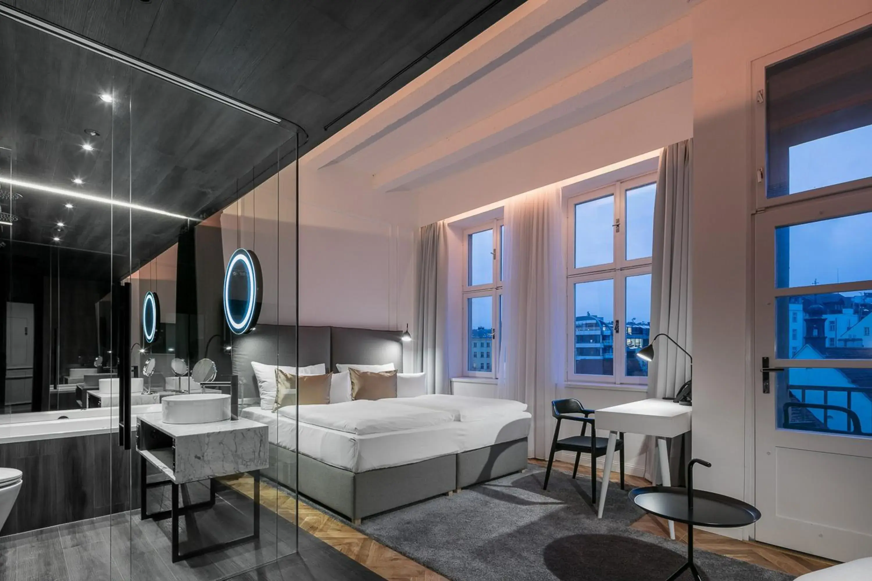 Superior Double or Twin Room with Balcony and Spa Bath in Pytloun Boutique Hotel Prague Superior Double or Twin Room with Balcony and Spa Bath in Pytloun Boutique Hotel Prague