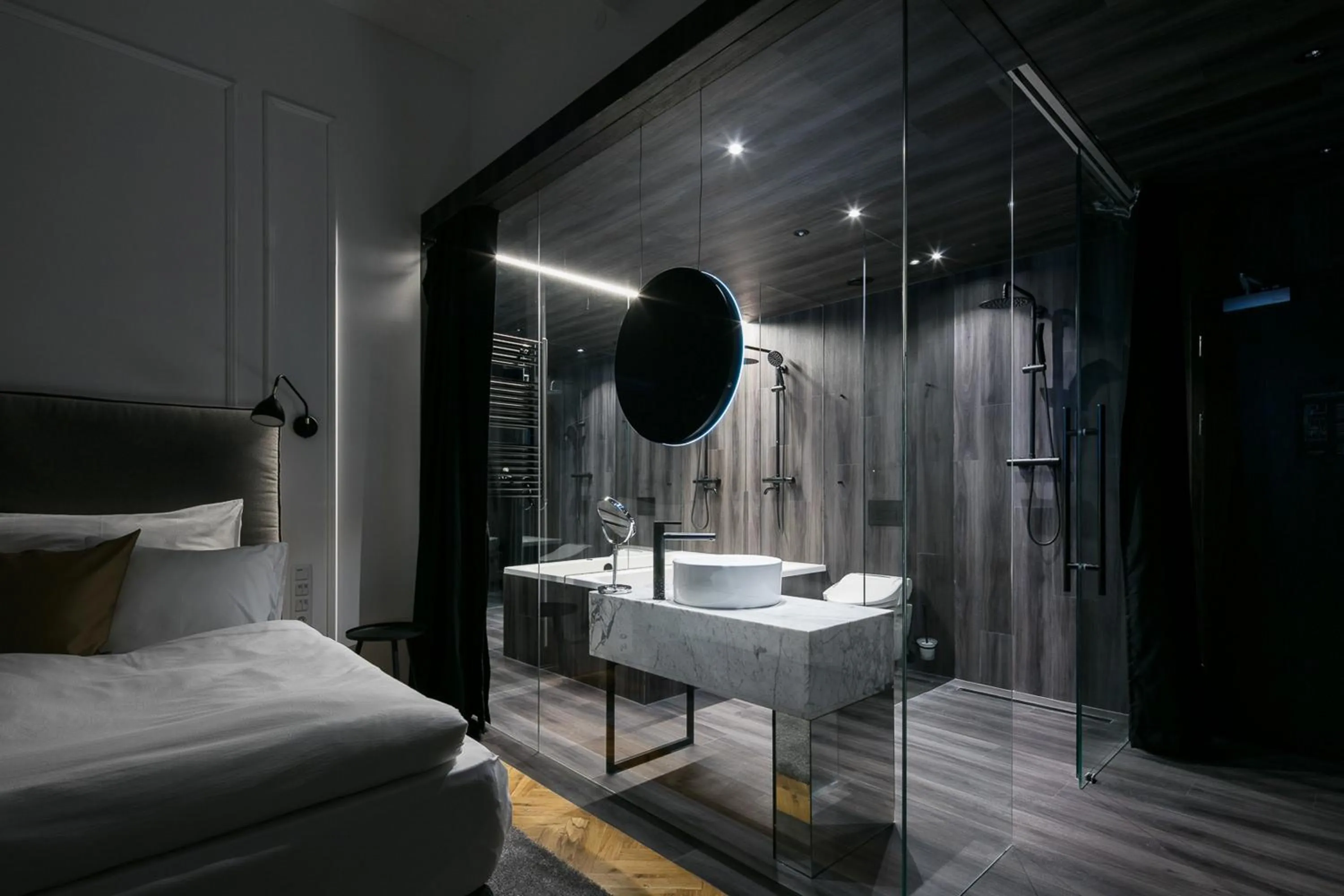 Shower, Bed in Pytloun Boutique Hotel Prague