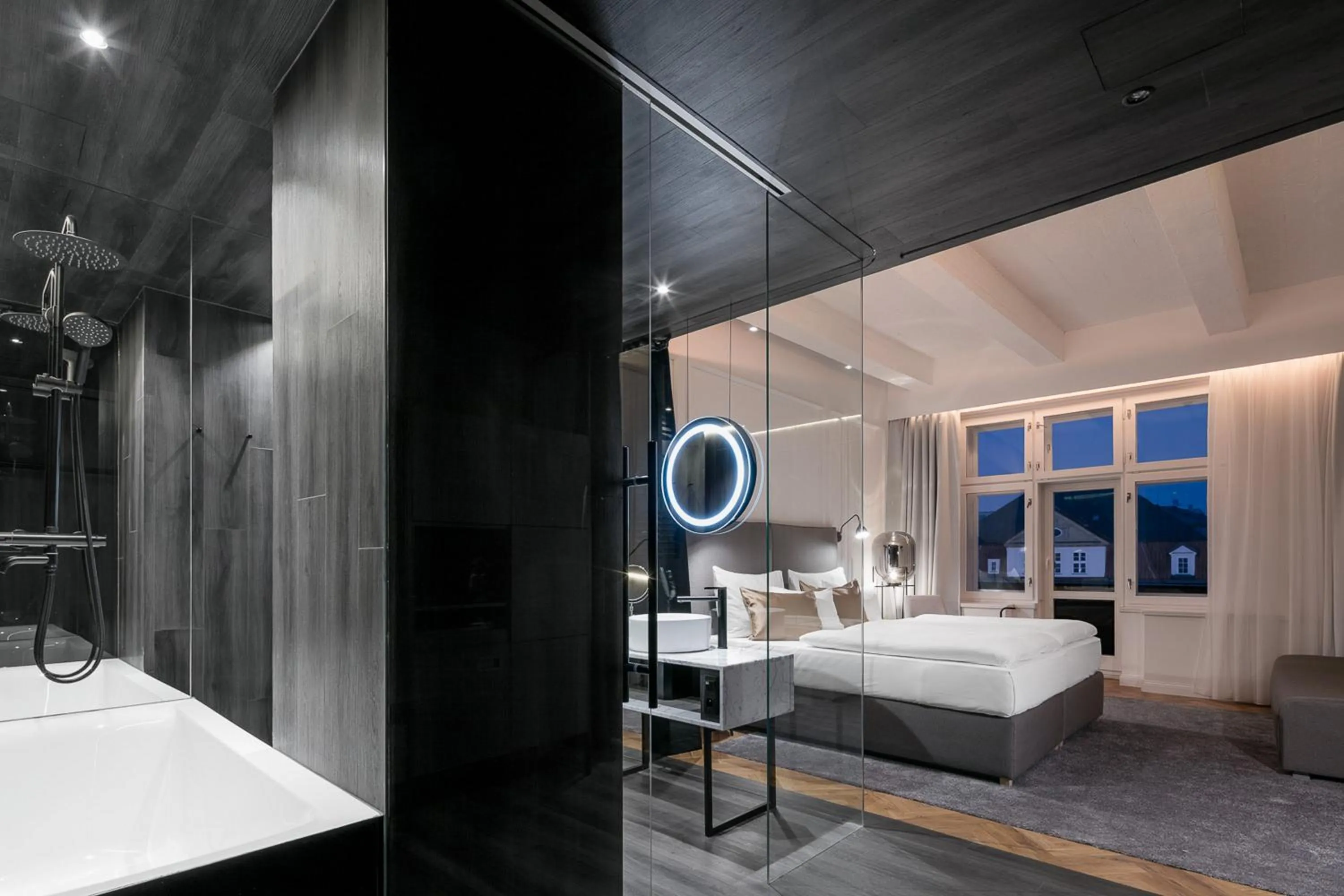 Bed in Pytloun Boutique Hotel Prague