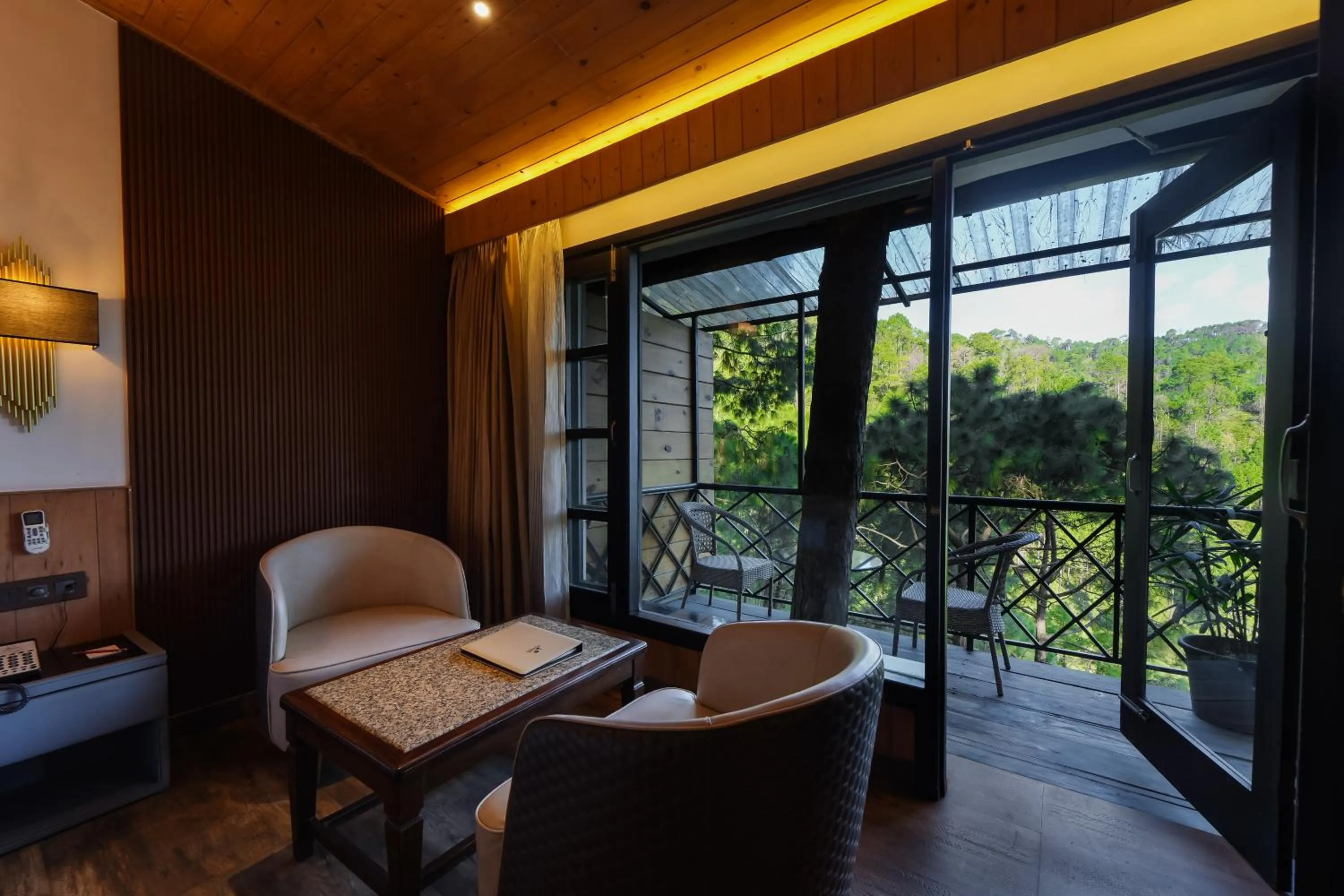 Seating area in Kasauli Hills Resort