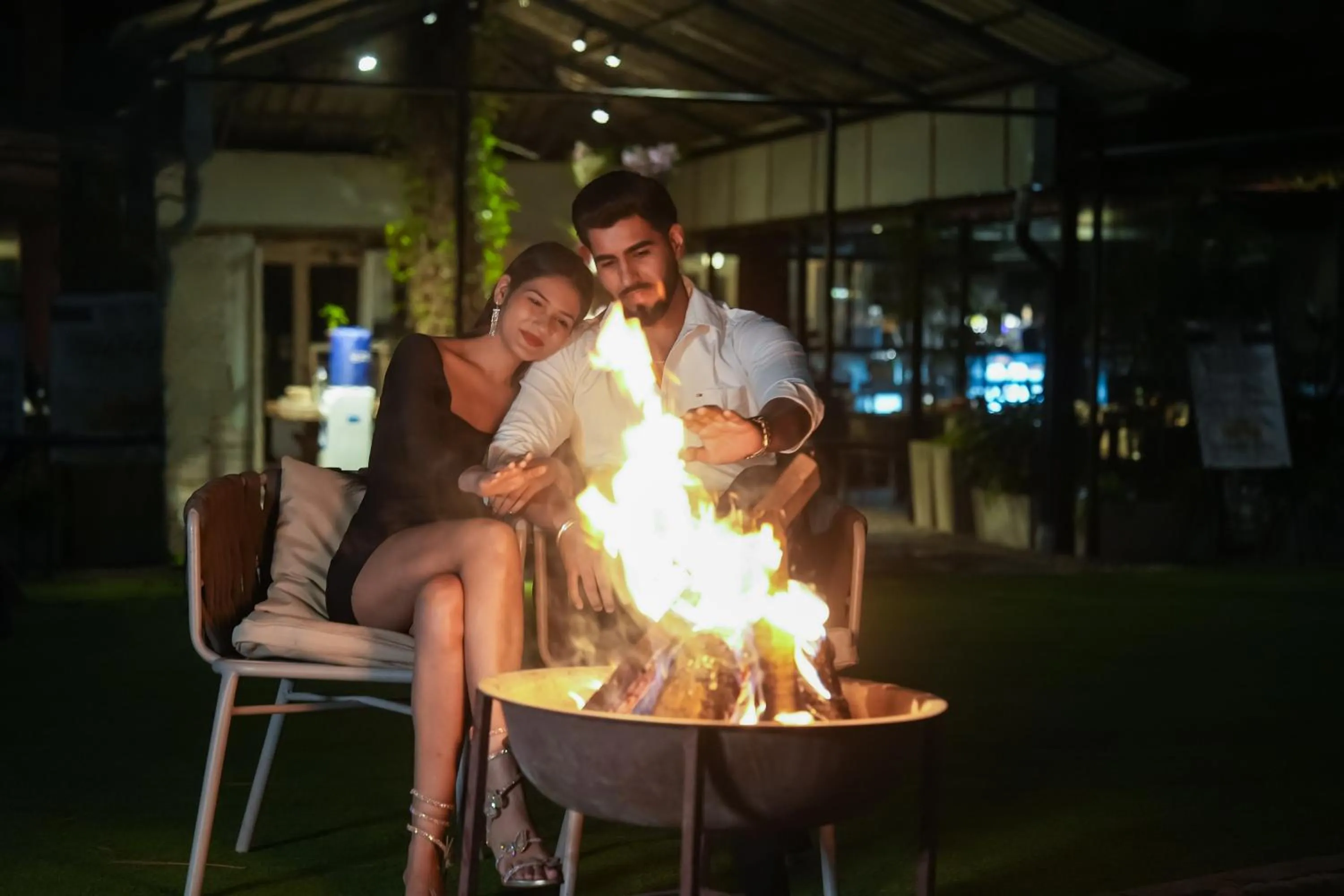 fireplace in Kasauli Hills Resort