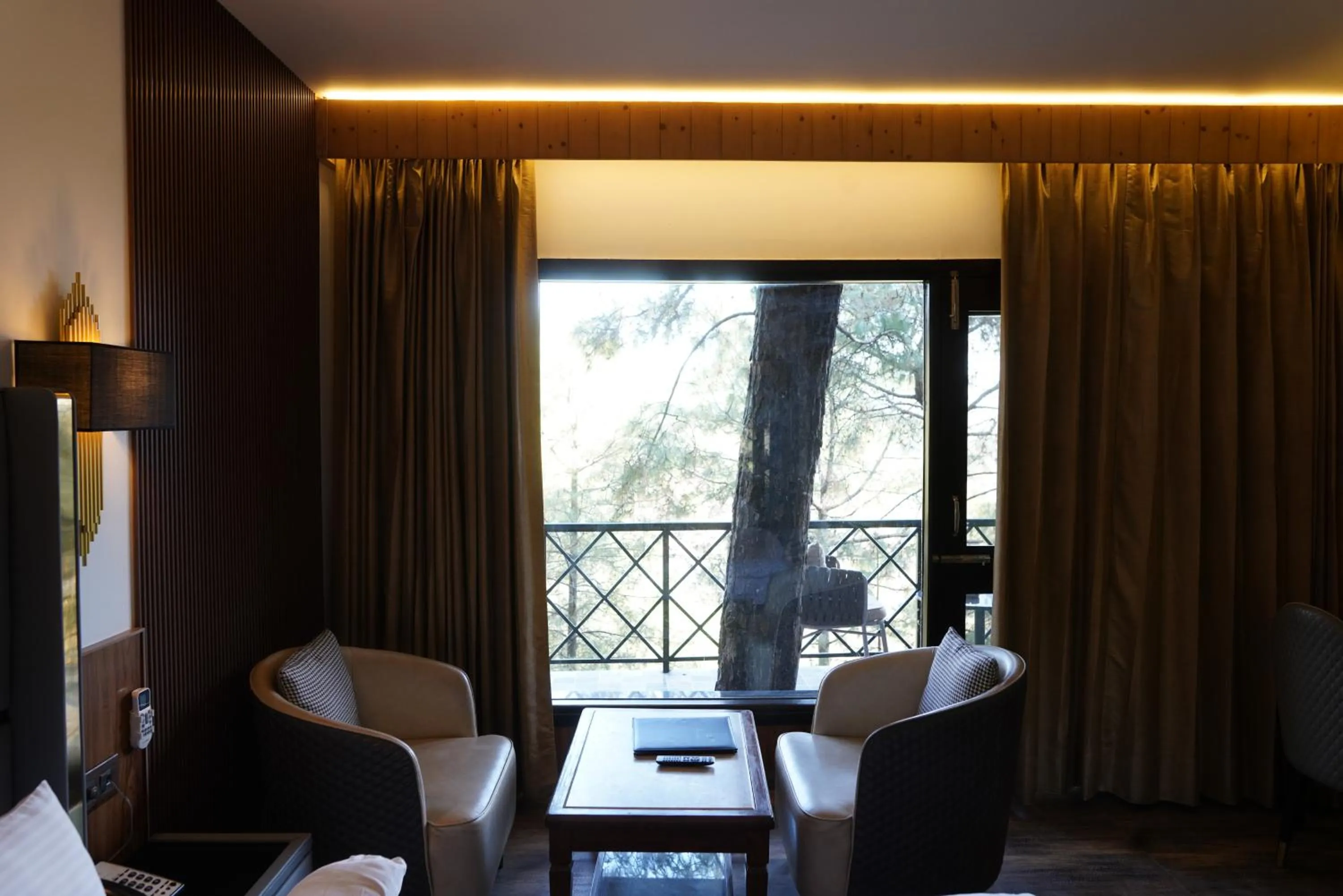 Seating area in Kasauli Hills Resort