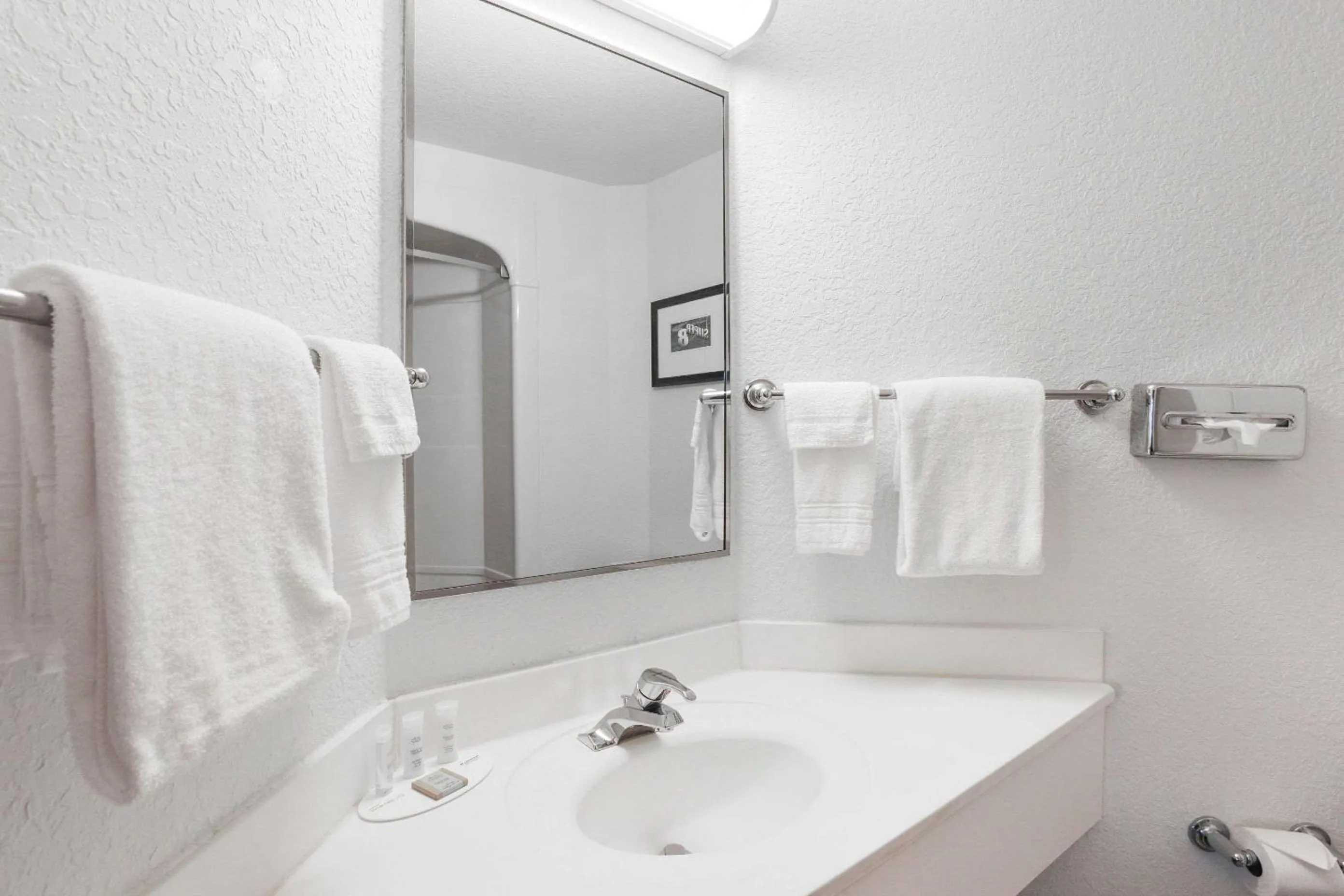 Bathroom in Super 8 by Wyndham Sault Ste. Marie