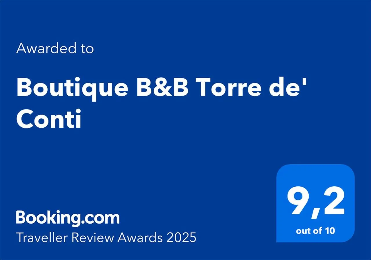 Certificate/Award in Boutique B&B Torre de' Conti
