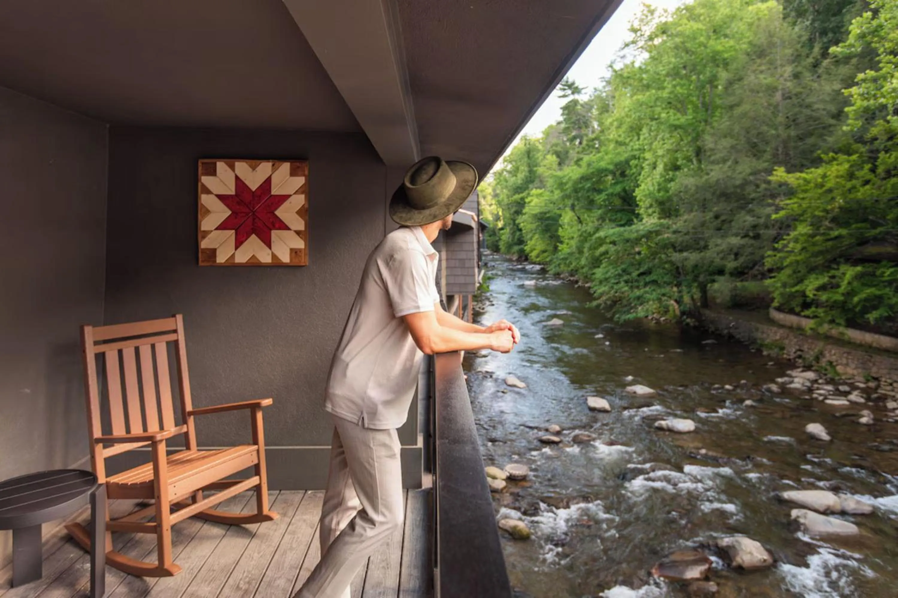 Balcony/Terrace in Historic Rocky Waters Inn, A Small Luxury Hotel