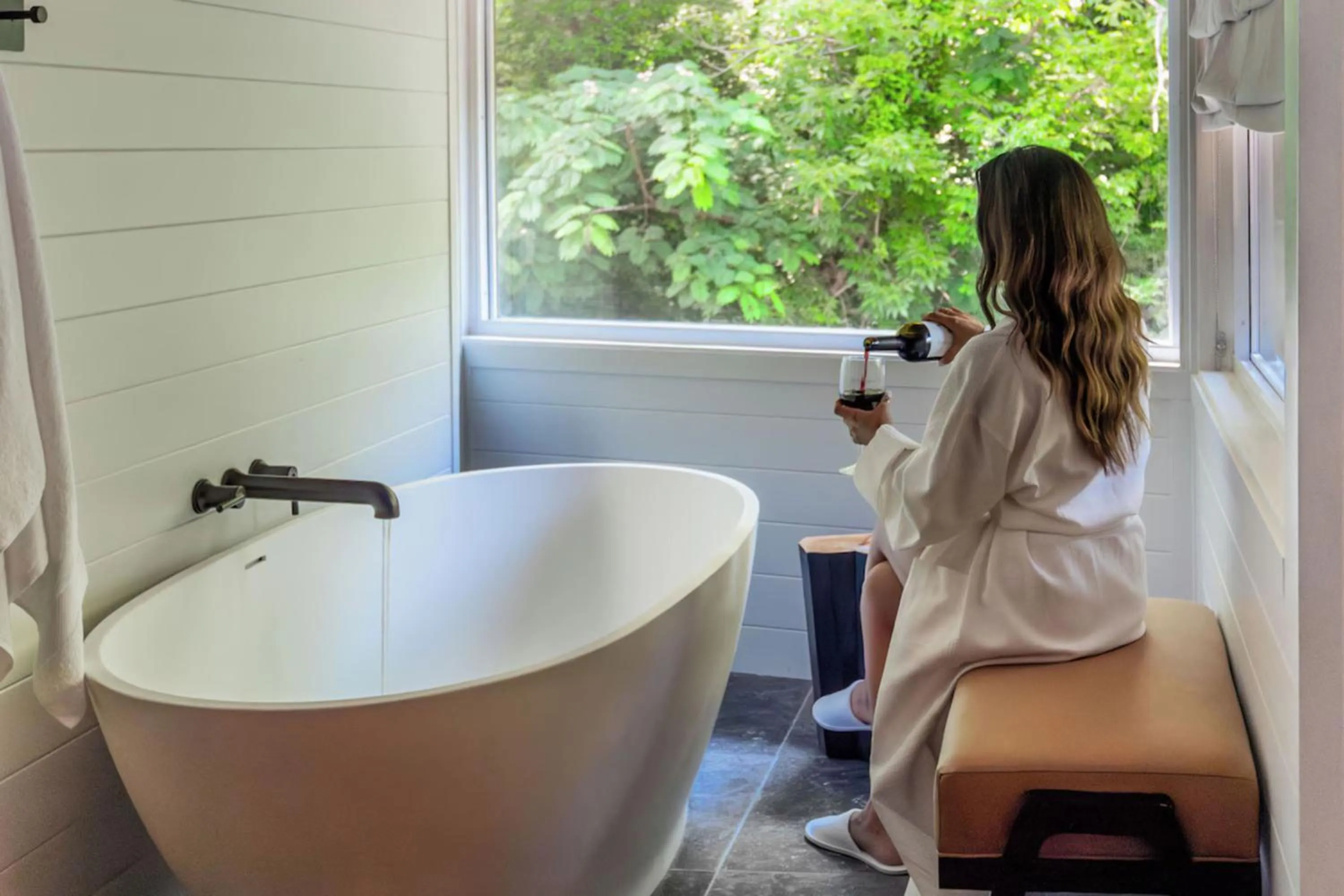 Bathroom in Historic Rocky Waters Inn, A Small Luxury Hotel