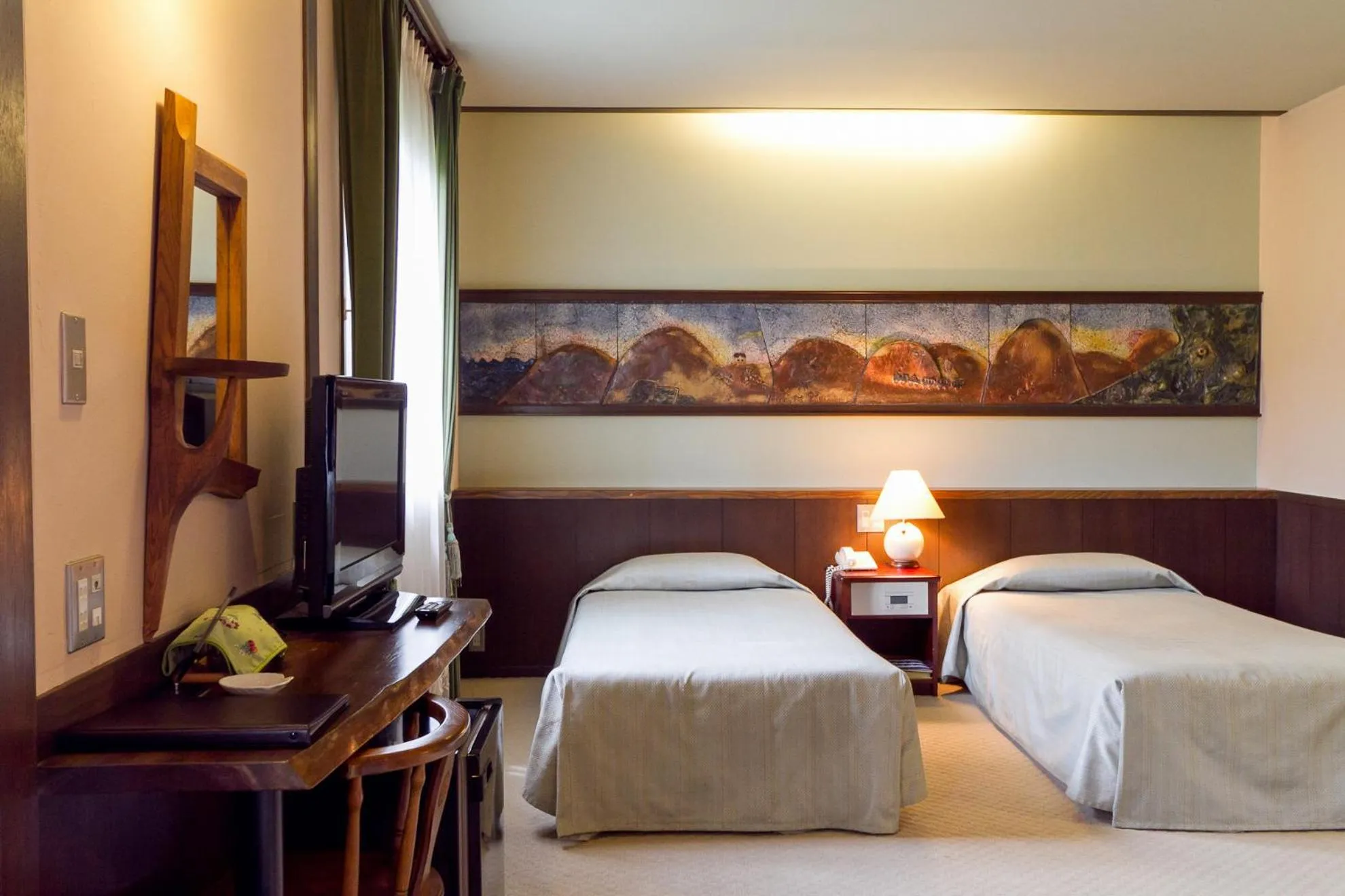 Bed in Camellia Inn Yukitsubaki