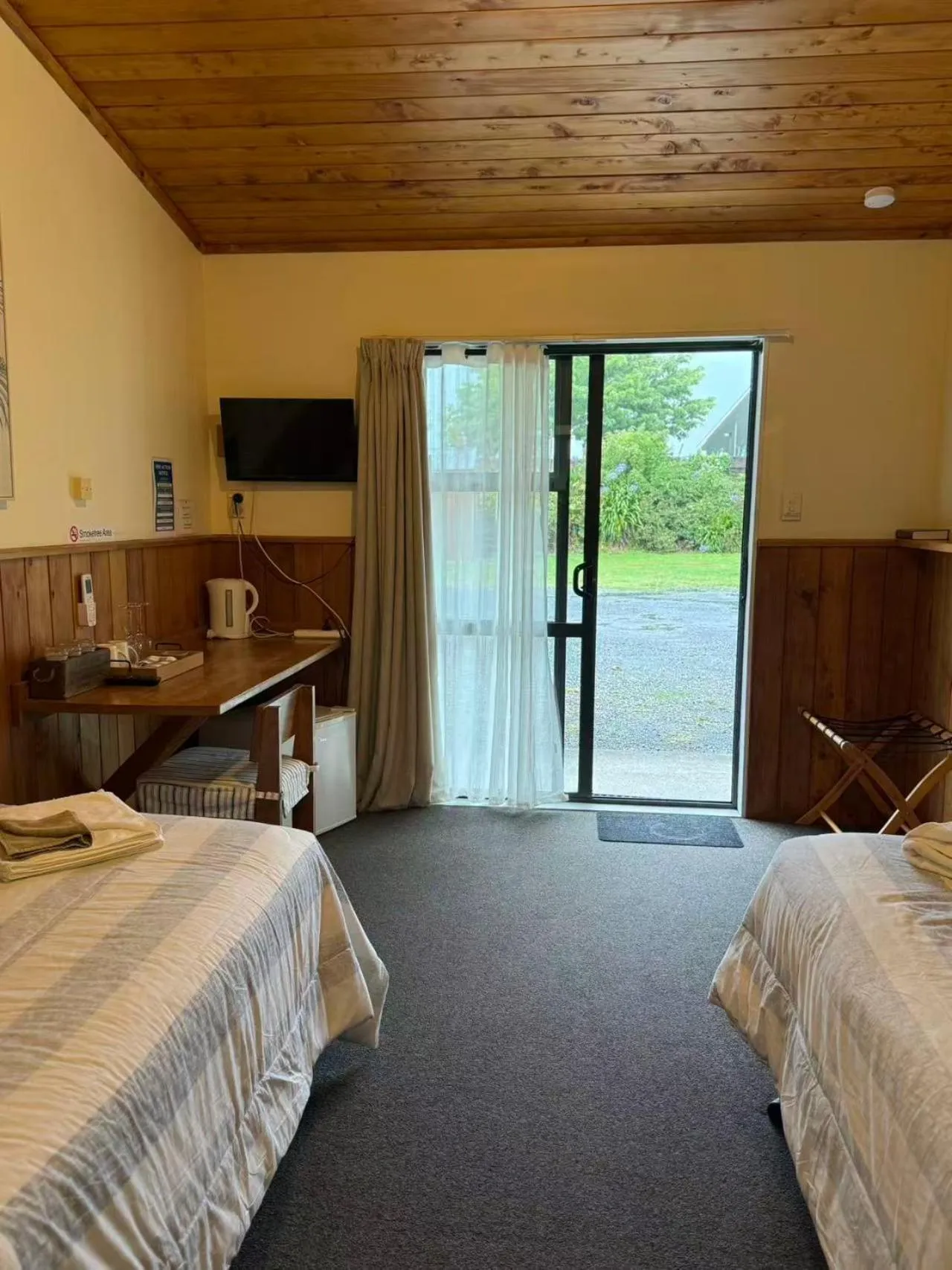 Bed in Mystery Creek Motel