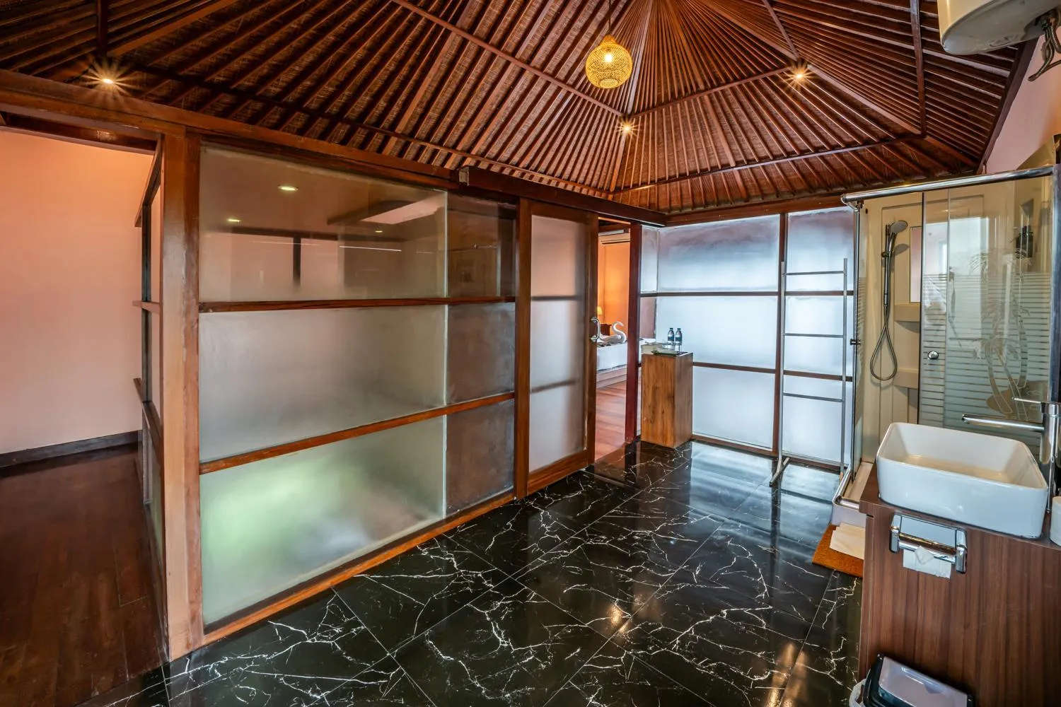 Shower in The Kampung Ubud Villa