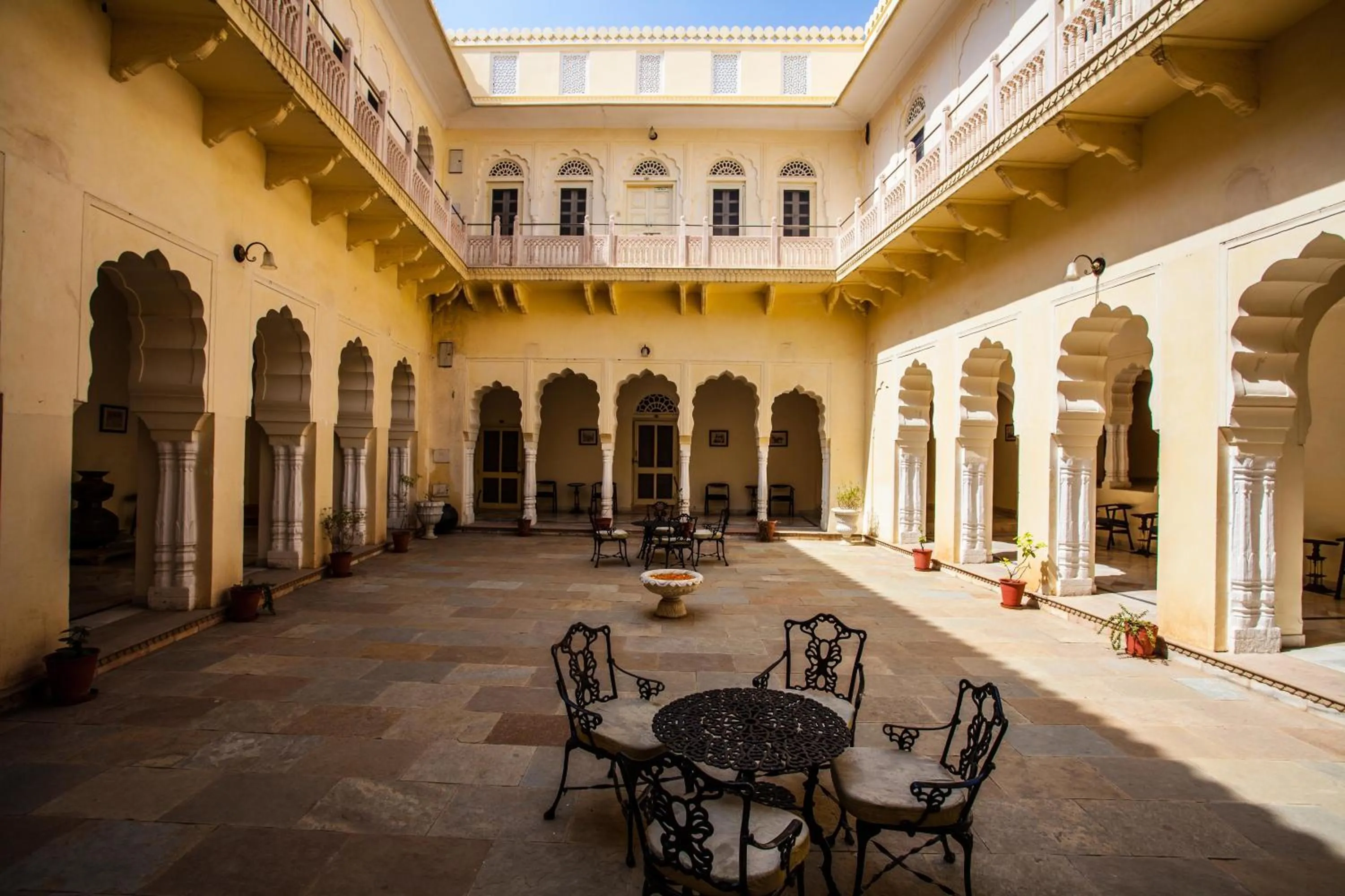 Patio in Alsisar Mahal- Heritage Hotel