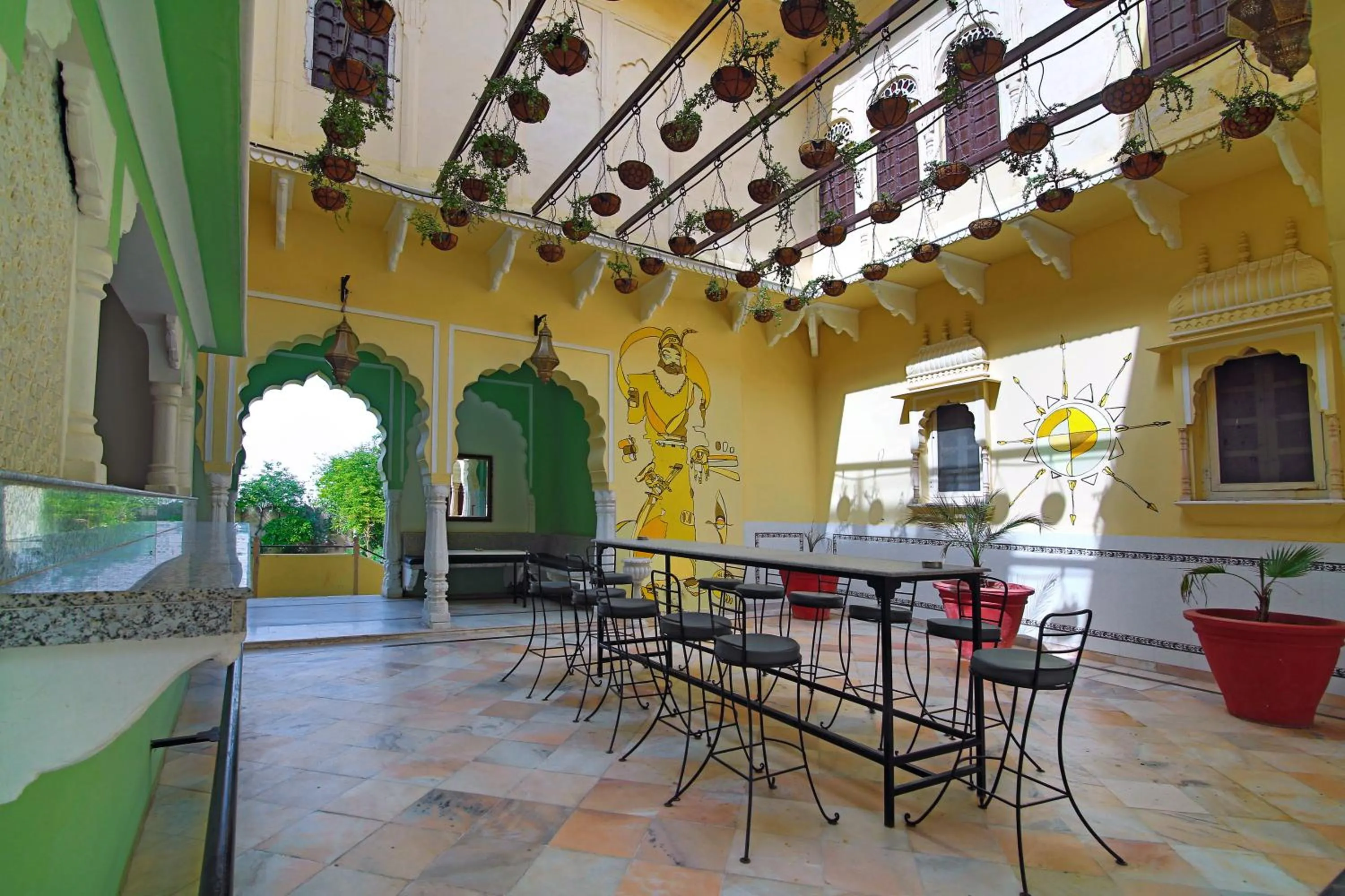 Decorative detail in Alsisar Mahal- Heritage Hotel