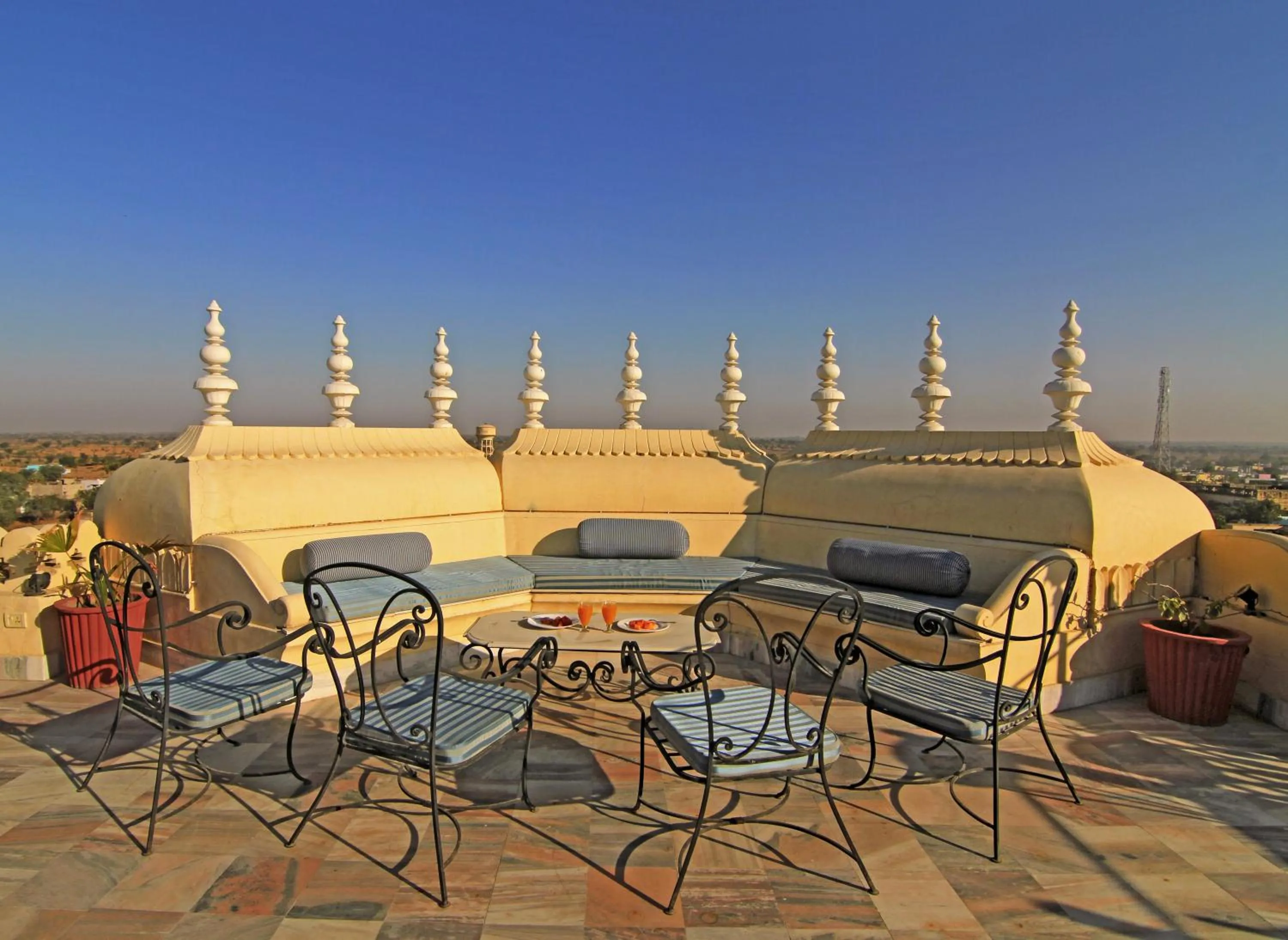 Balcony/Terrace in Alsisar Mahal- Heritage Hotel