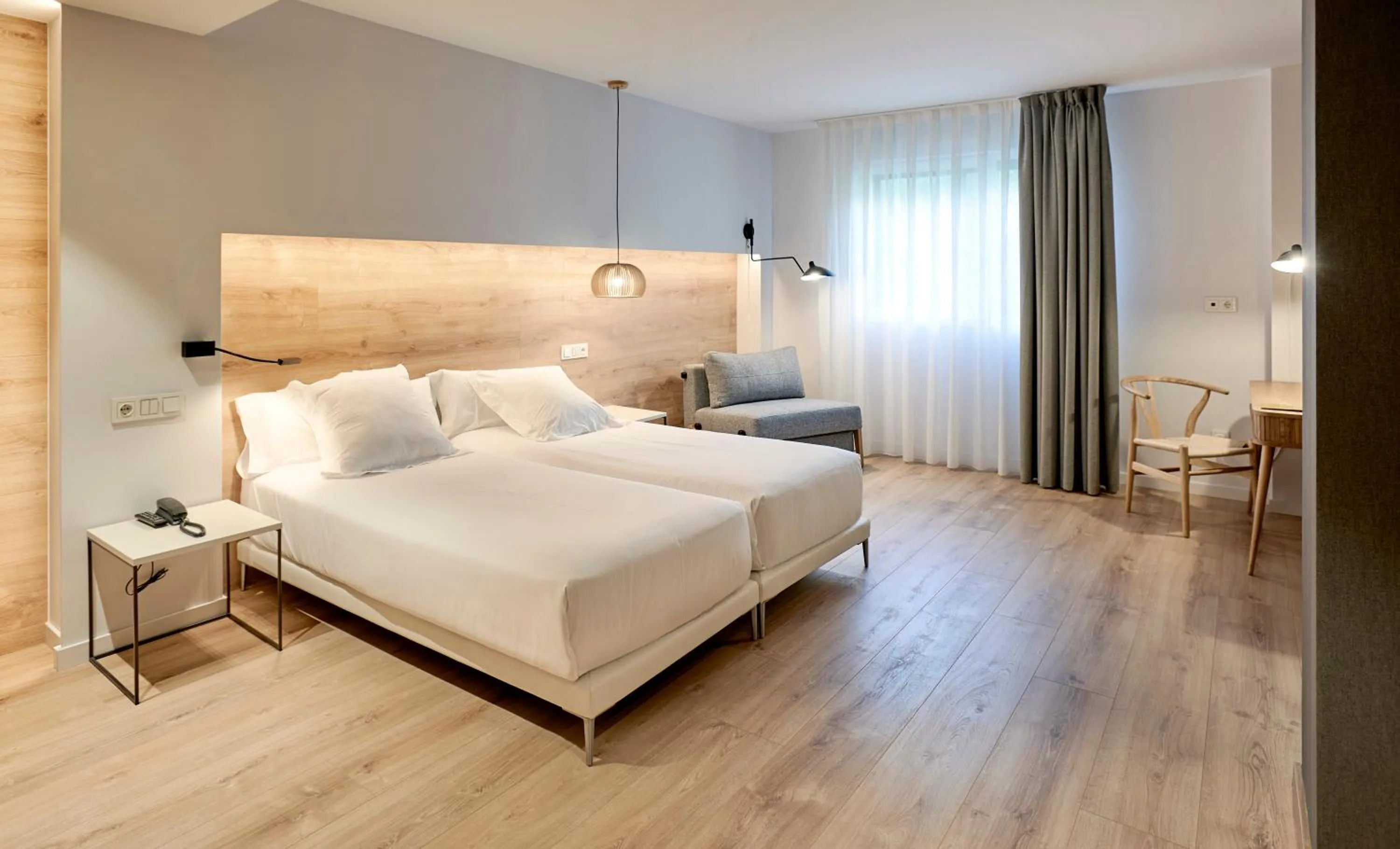 Bedroom, Bed in Hotel Bide Bide Tolosa