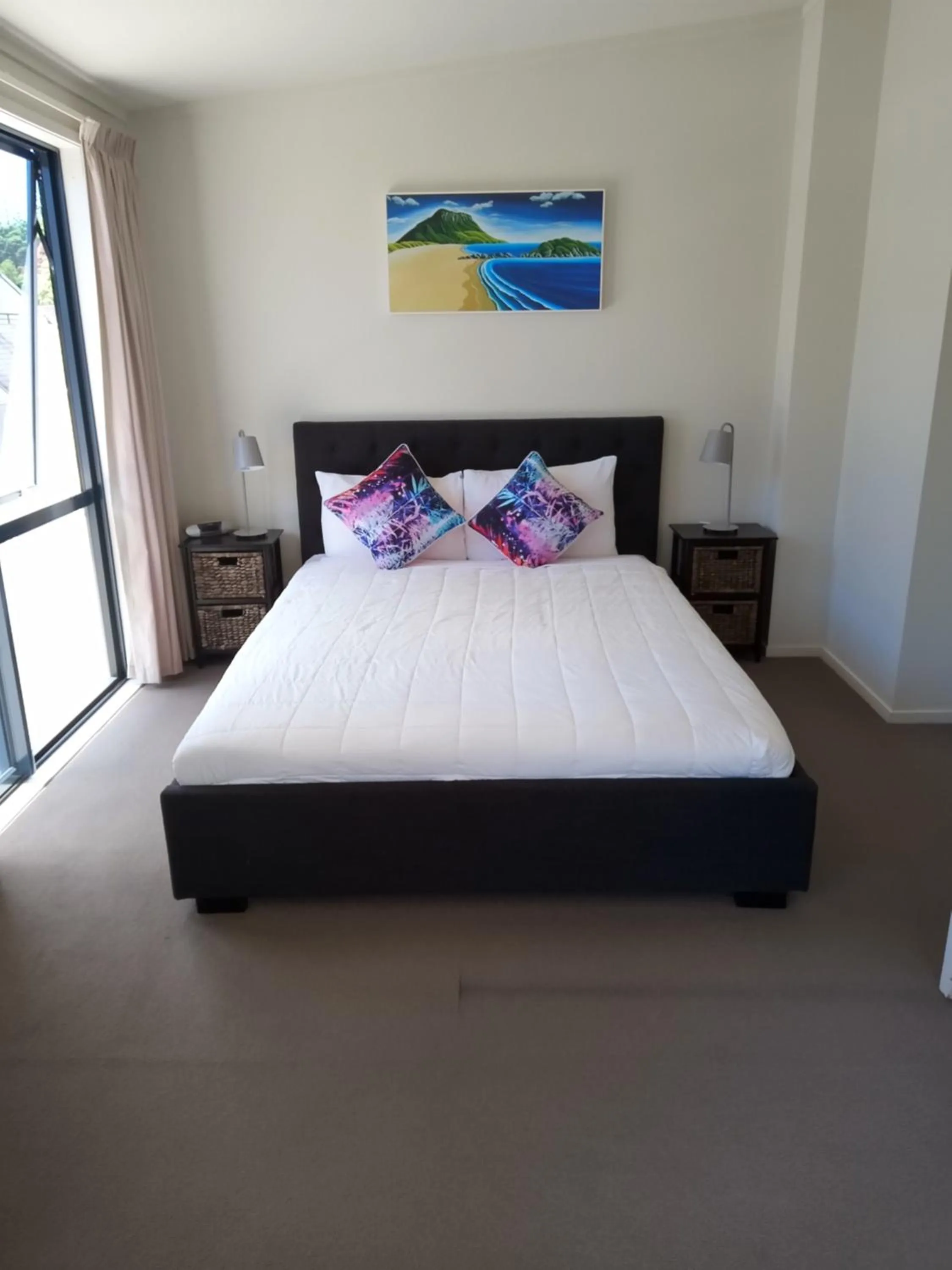 Patio, Bed in Atlas Suites and Apartments