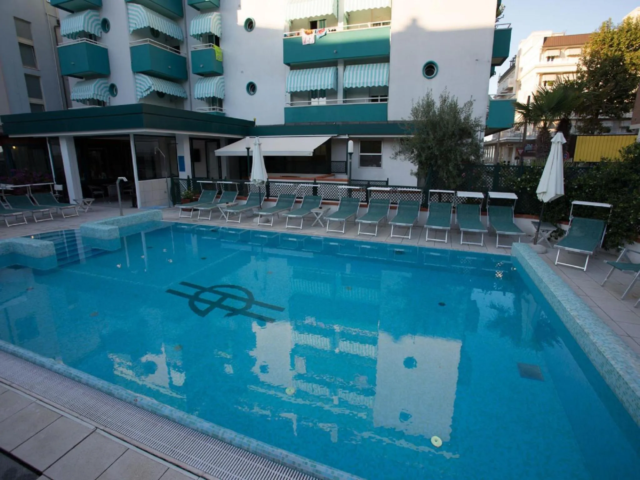 Pool view in Hotel Gaby