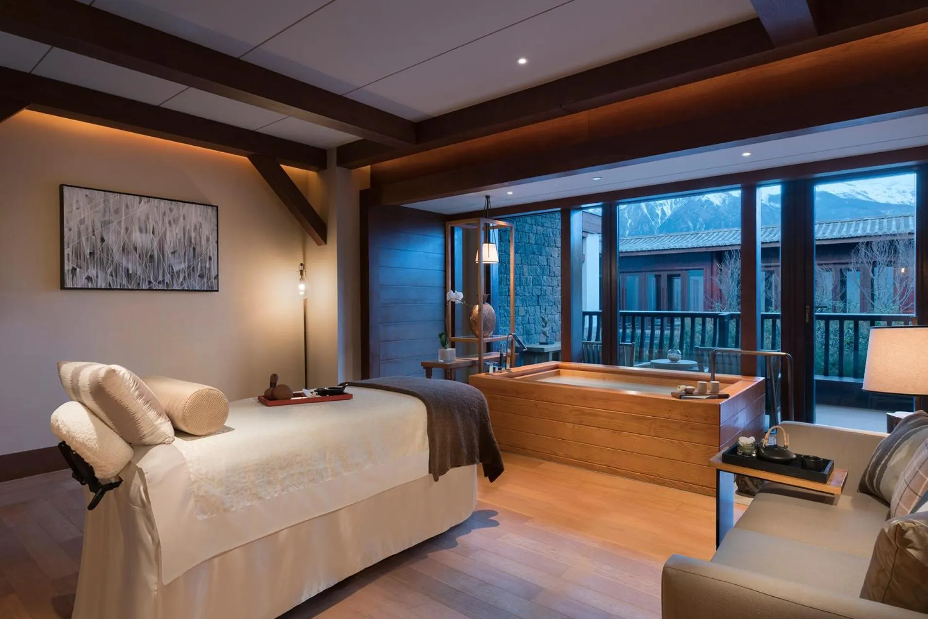 Spa and wellness centre/facilities, Bed in Jinmao Pureal Mountain Liiang
