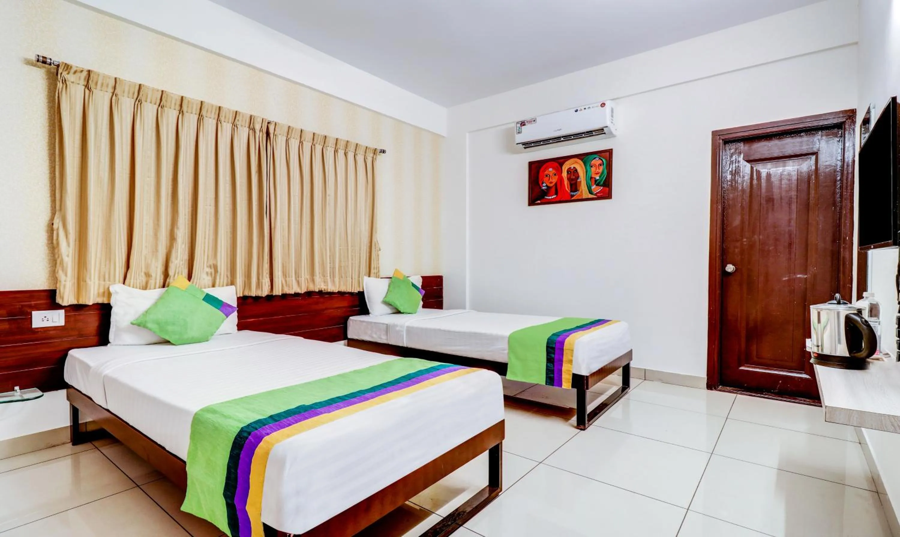 Bedroom, Bed in Treebo Saga Apartment