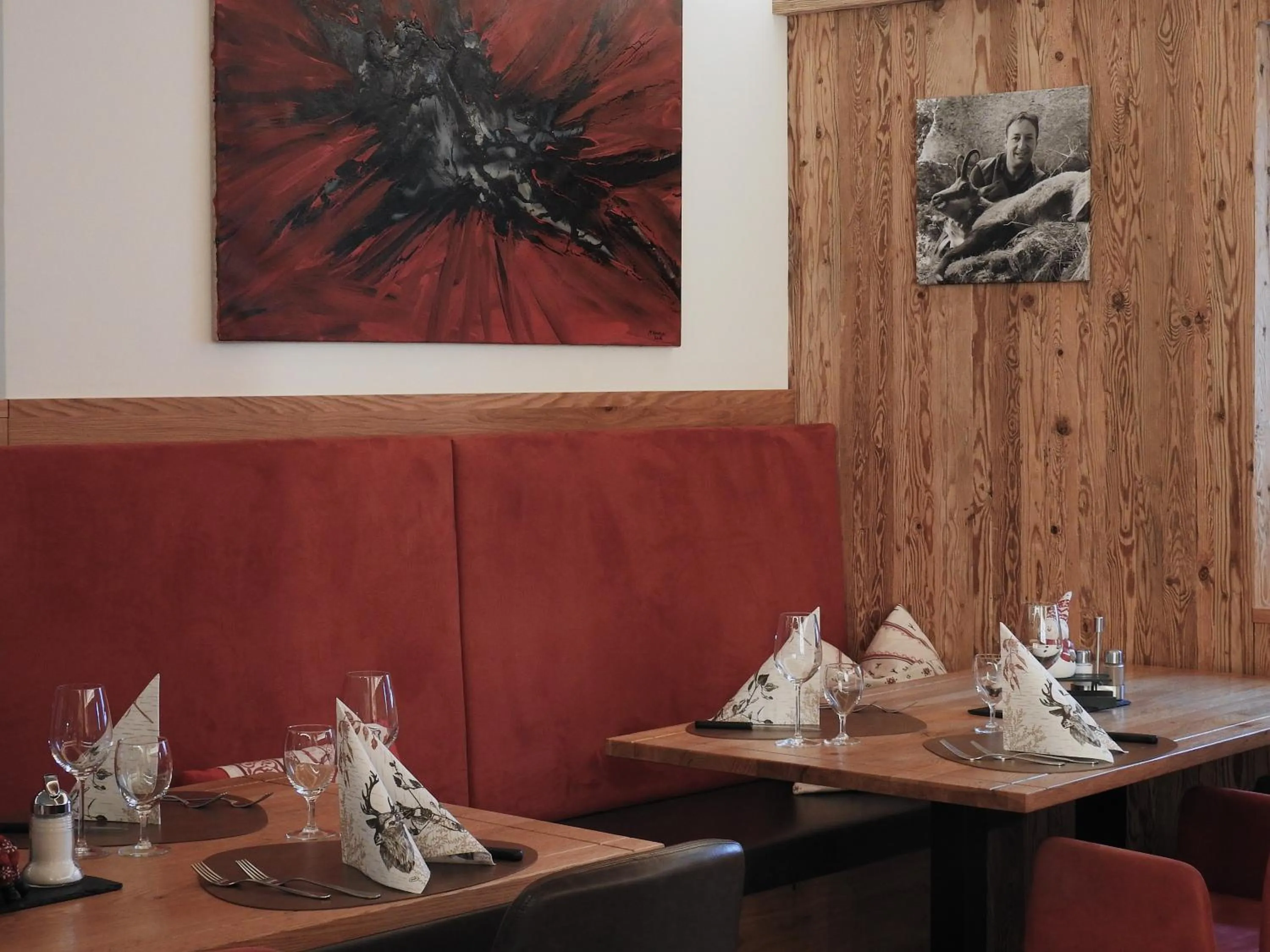 Decorative detail in Hotel Spöl Restaurant