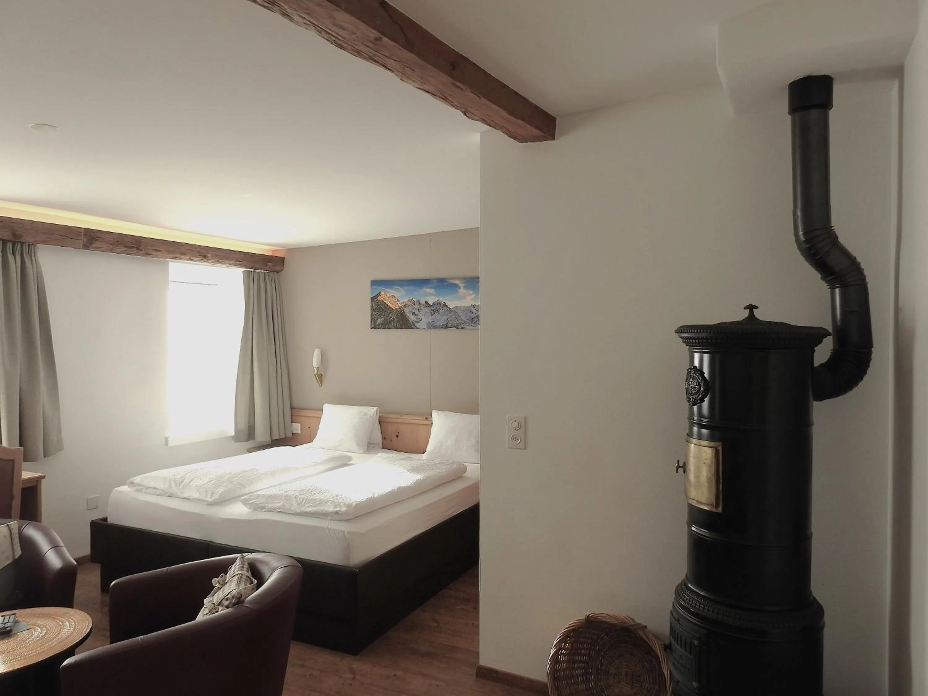 Photo of the whole room, Bed in Hotel Spöl Restaurant