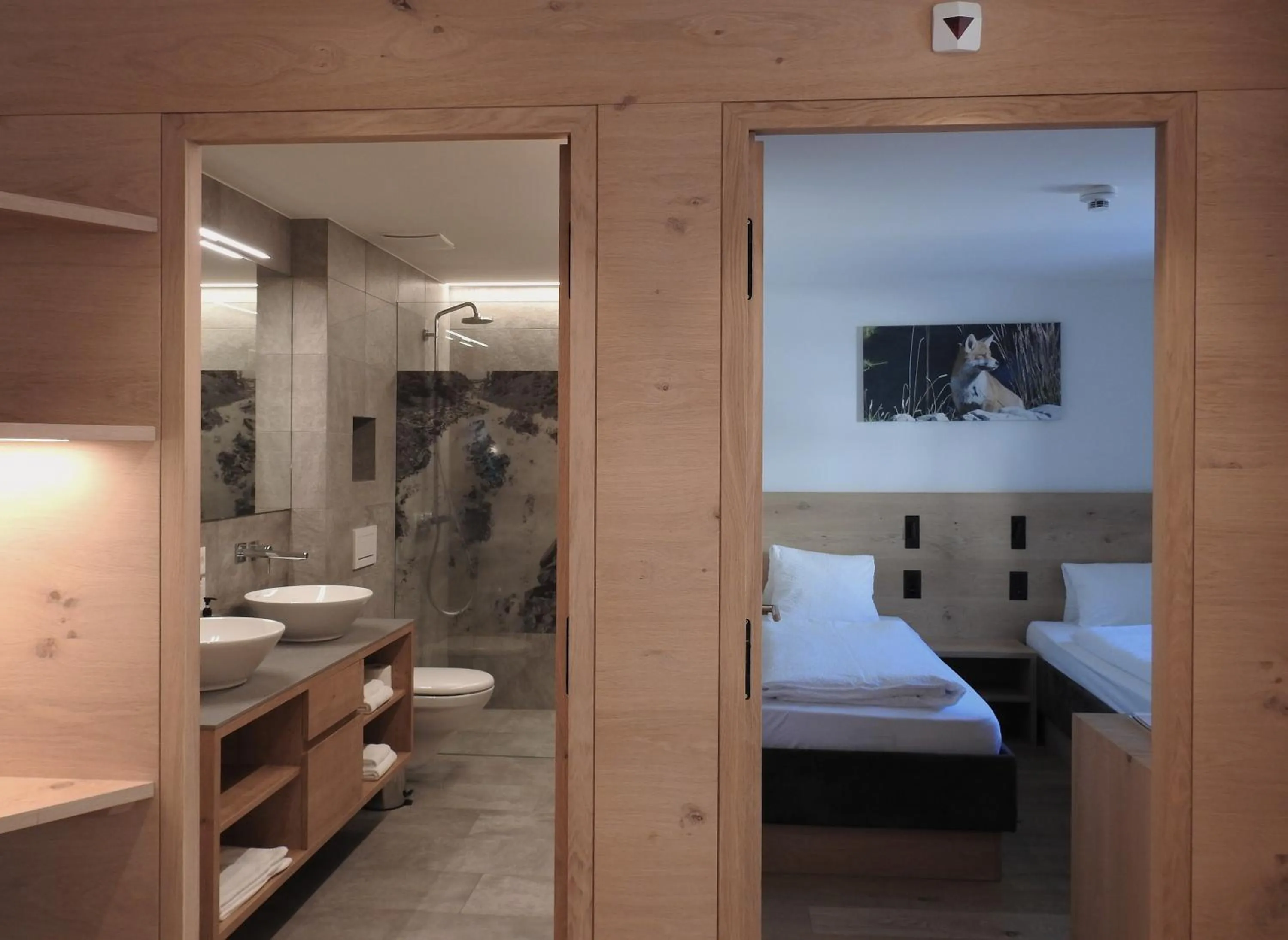 Photo of the whole room, Bed in Hotel Spöl Restaurant