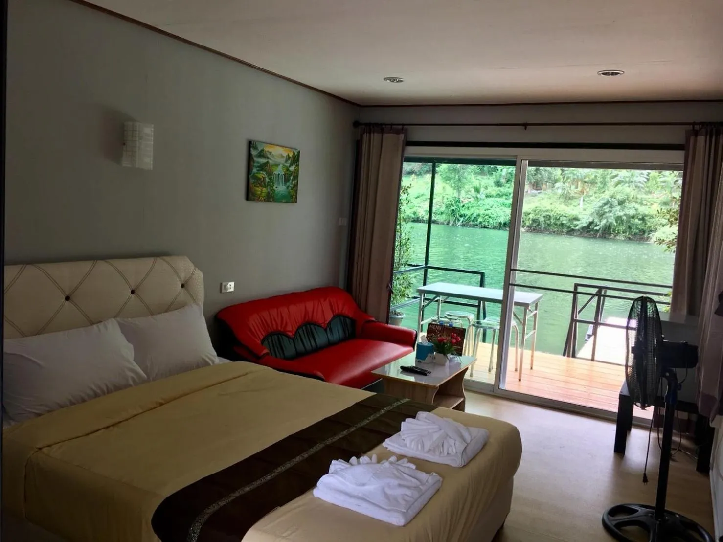 Bed in River Hill Side Resort