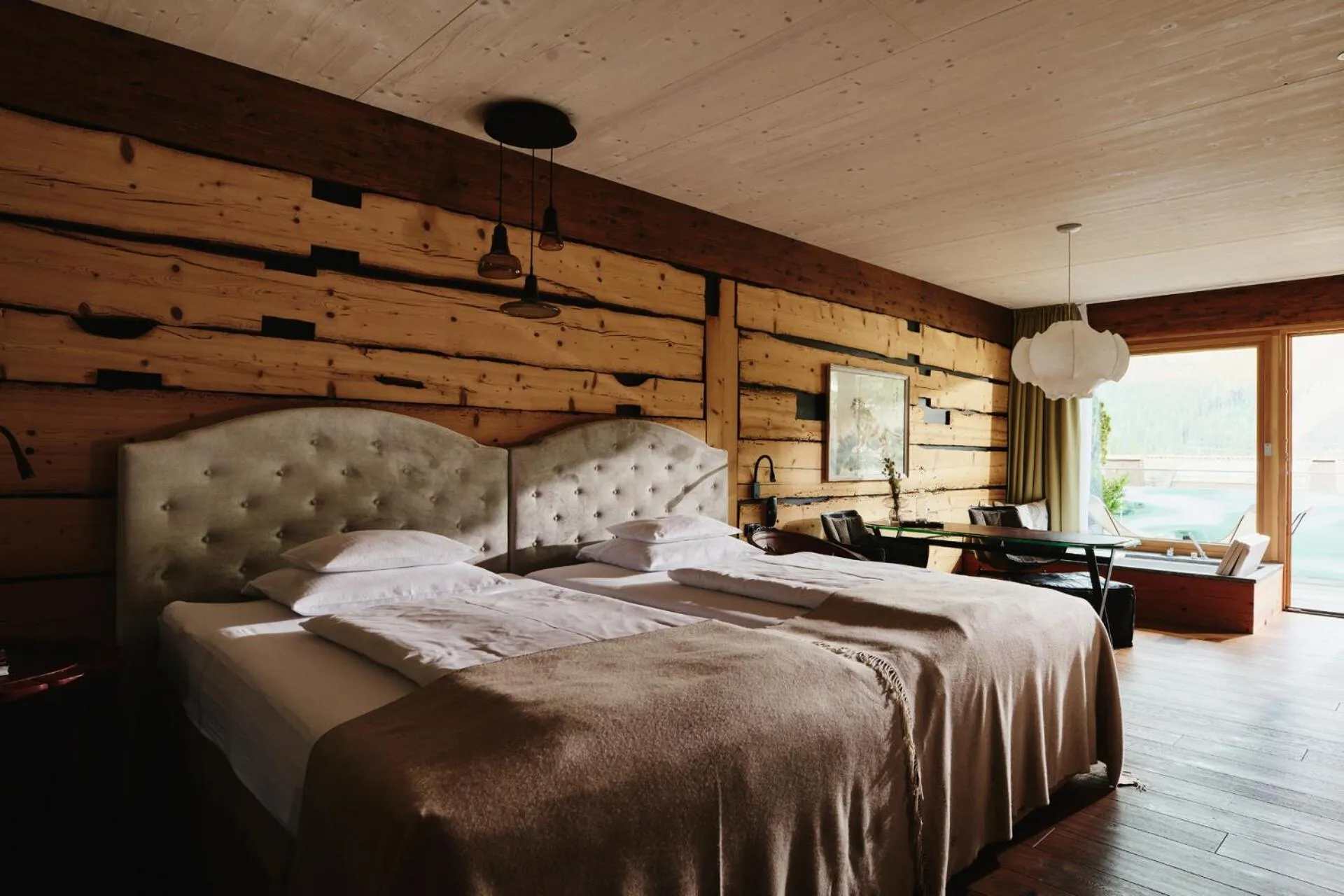 Bedroom, Bed in Small Luxury Hotel of the World - DasPosthotel